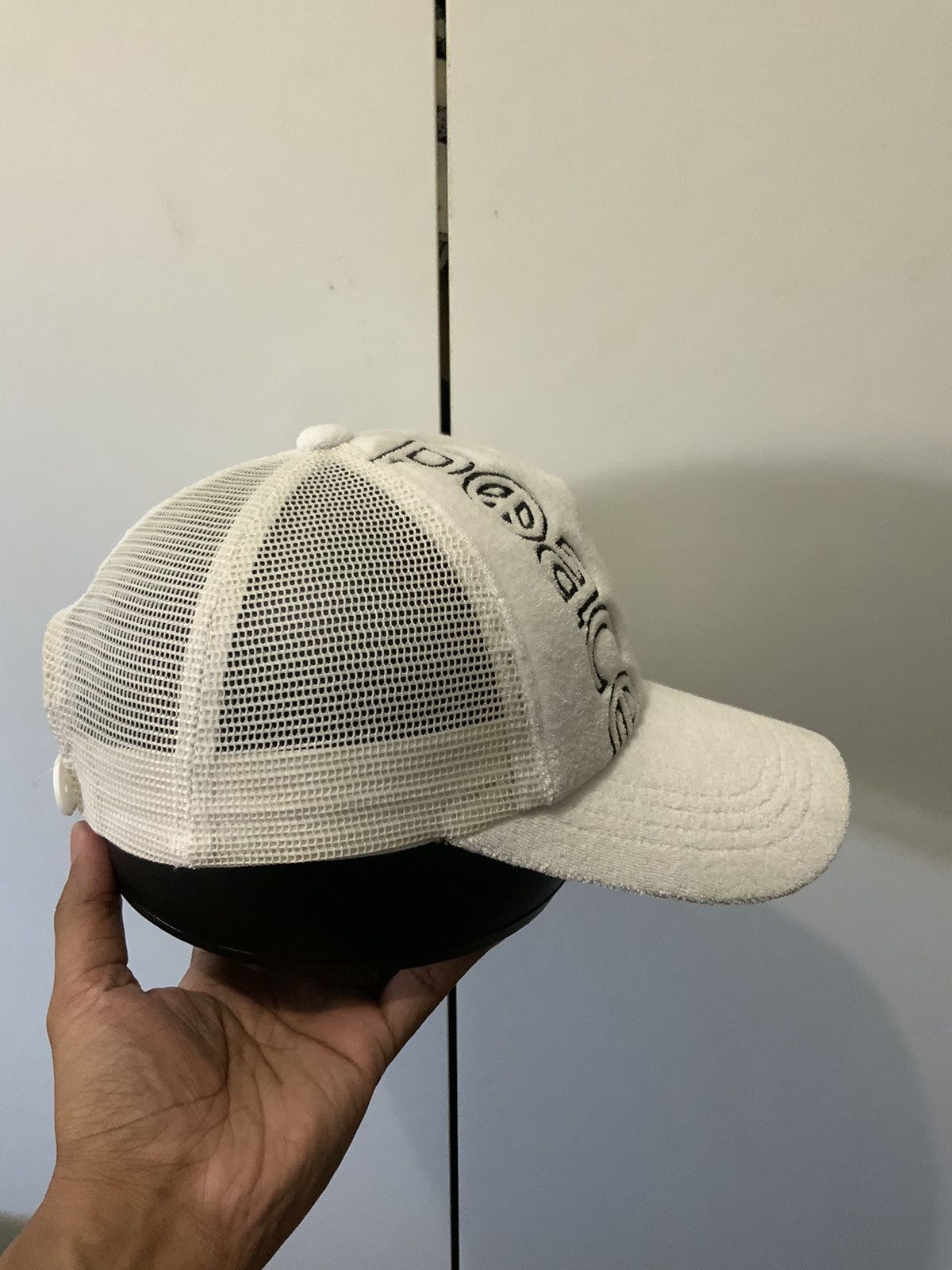 If Six Was Nine Peace Mohair Fur White Trucker Hat Size ONE SIZE - 4 Thumbnail