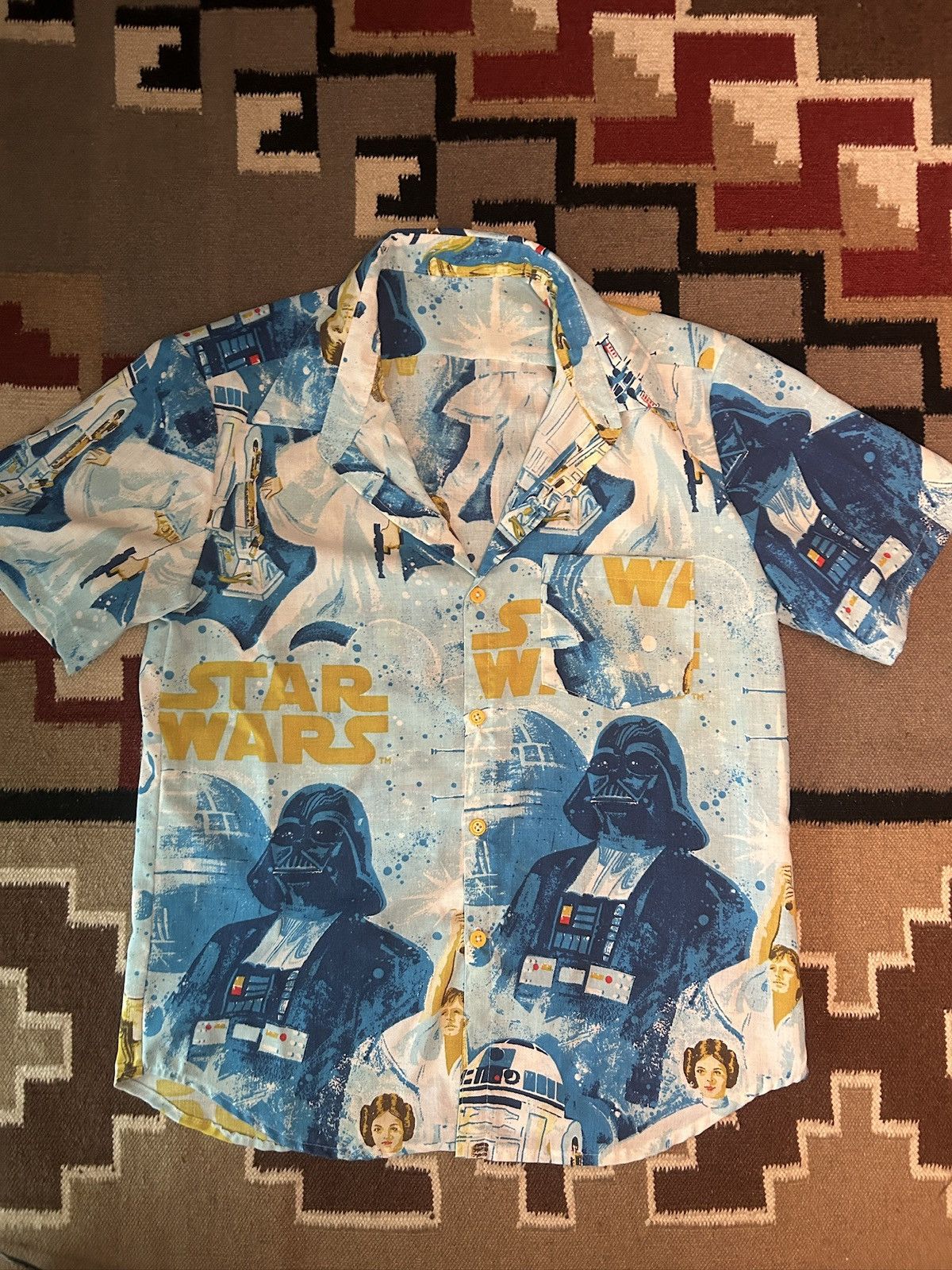 Vintage Vintage Star Wars button up shirt from vintage bedsheets Size US L / EU 52-54 / 3 - 1 Thumbnail