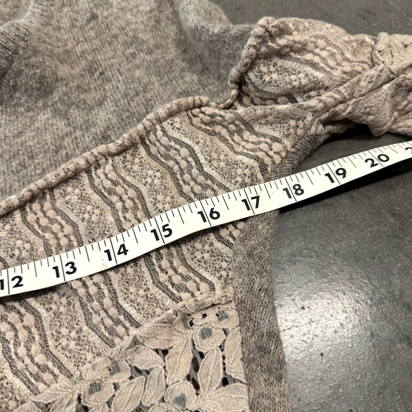 BKE Vintage Y2K Lace Cardigan Boho Beige M BKE Festival Size M / US 6-8 / IT 42-44 - 3 Thumbnail