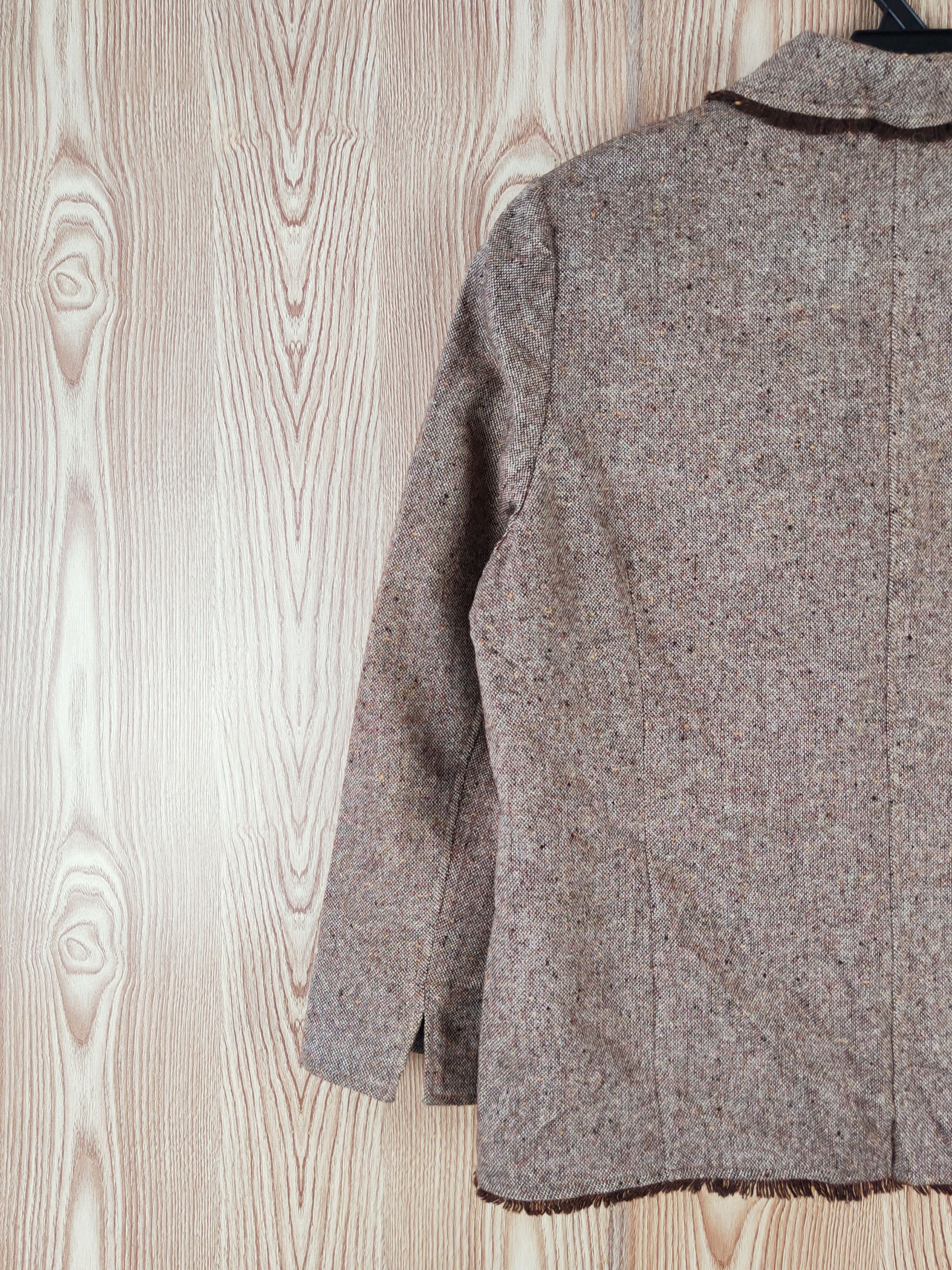 Japanese Brand × Vintage Retro Design by Noble Eve Collection Brown Wool Jackets Size L / US 10 / IT 46 - 8 Thumbnail