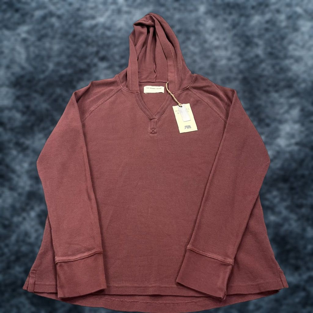 J Brand VINTAGE The Normal Brand Hoodie Mens Small Red Thermal Popover Cotton NWT Size US S / EU 44-46 / 1 - 1 Thumbnail