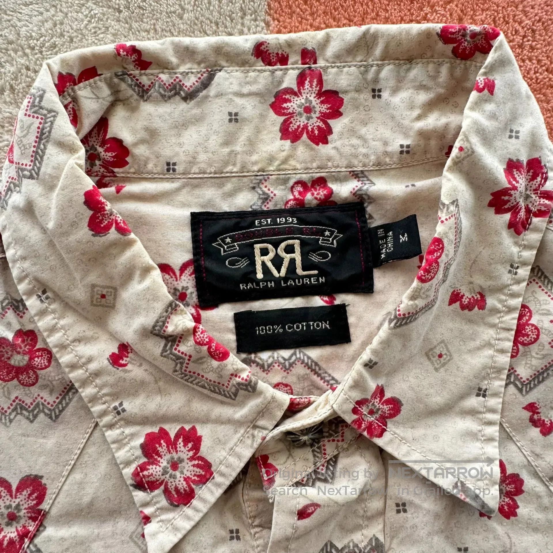 RRL Ralph Lauren RRL Sakura Western Shirt. Size US M / EU 48-50 / 2 - 3 Thumbnail