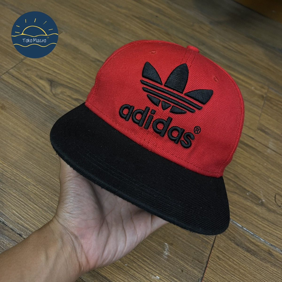 Adidas × Vintage Adidas Originals Snapback - Red & Black Iconic Trefoil Hat Size ONE SIZE - 8 Thumbnail