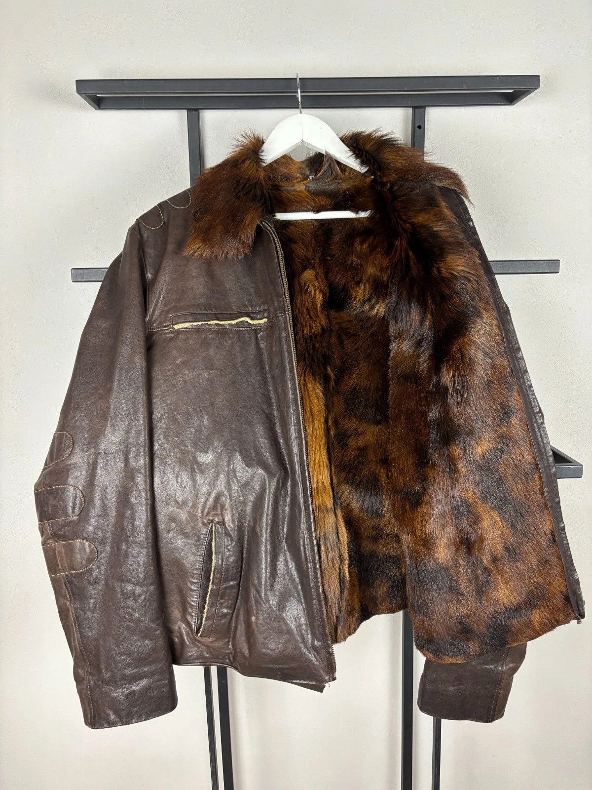 Yohji Yamamoto crazy dolce gabbana 2003 style cropped fur/leather jacket Size US L / EU 52-54 / 3 - 1 Thumbnail