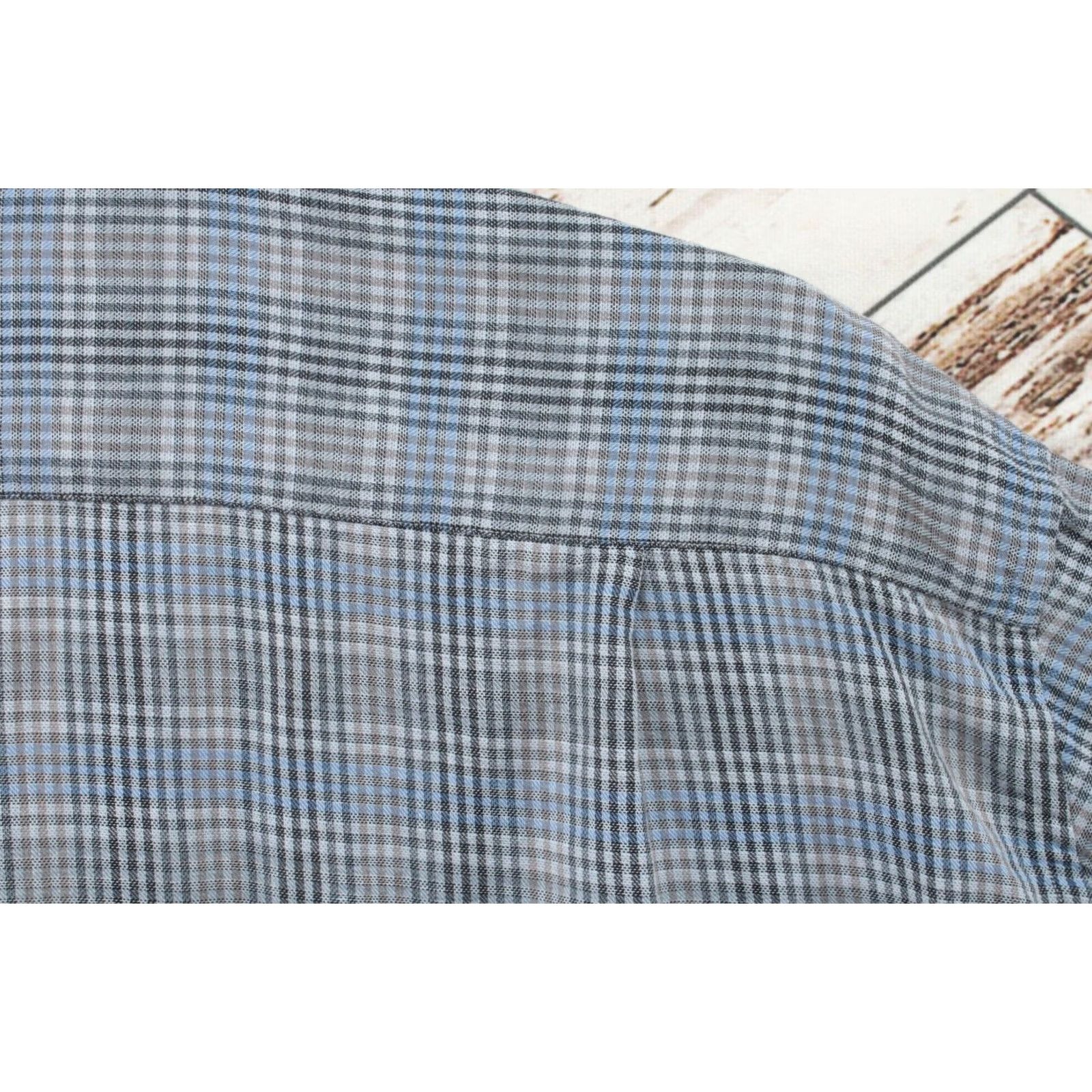 Vintage Calder Carmel Shirt Mens XL Blue Check Long Sleeve Limited Edition Handmade Stylish Size US XL / EU 56 / 4 - 4 Thumbnail