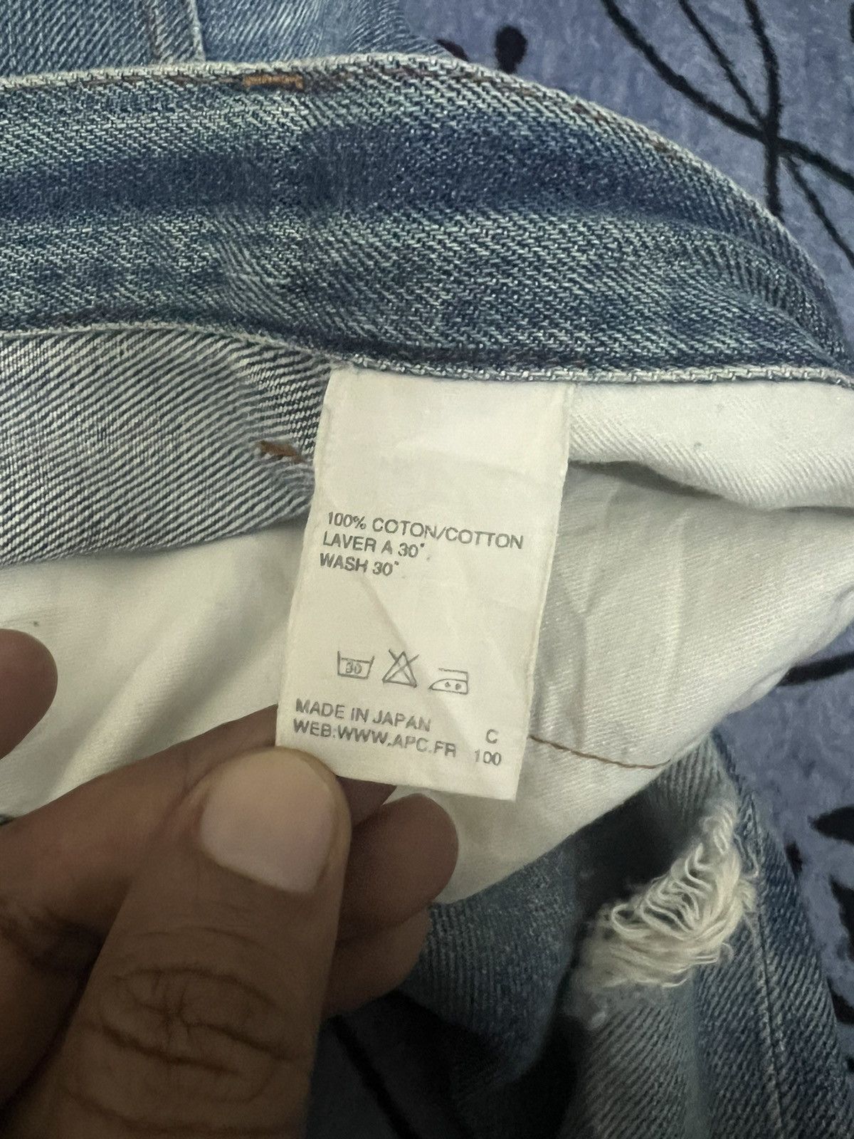 A.P.C. × Vintage A.P.C - Rue De Fleurus Paris Selvedge Button Fly Distressed Size US 29 - 11 Thumbnail
