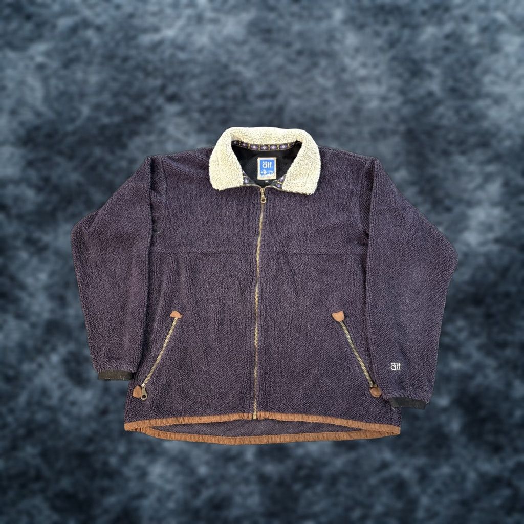 Vintage VINTAGE Kuhl ALF Sherpa Deep Pile Zip Jacket USA Mens XL Purple Aztec 90s Outdoor Hiking Tropical? Size US XL / EU 56 / 4 - 1 Thumbnail