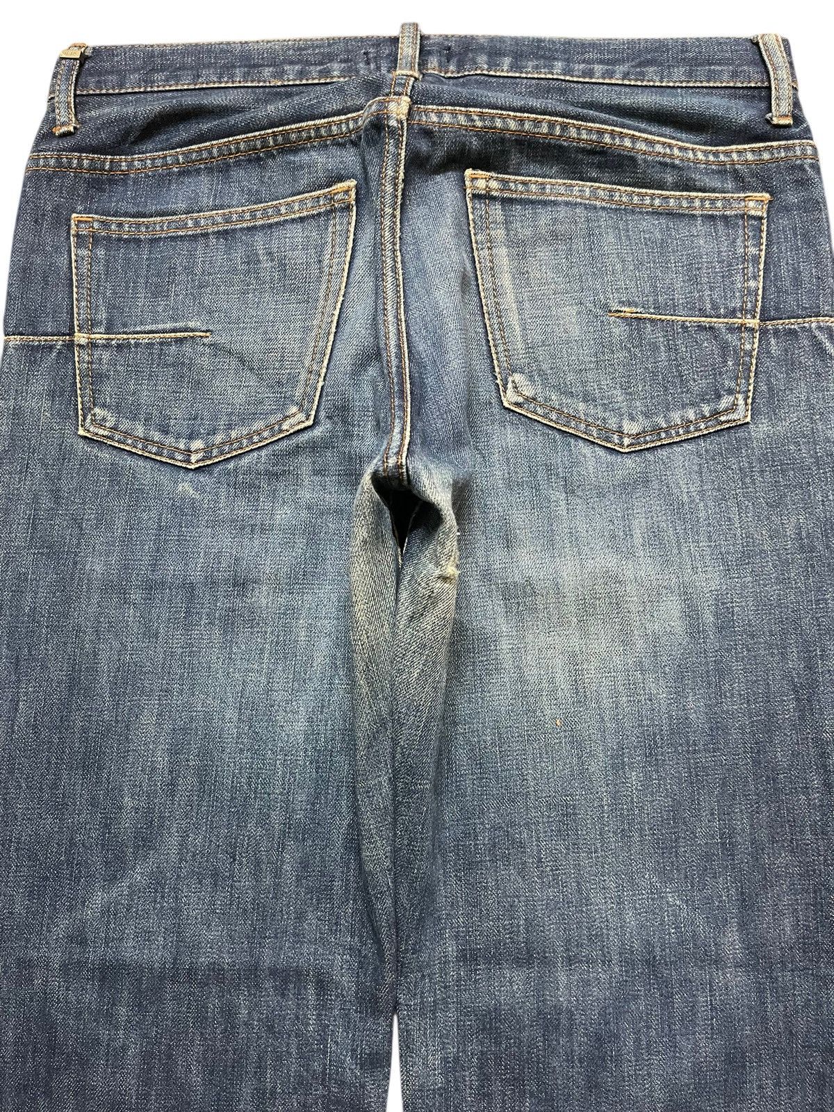 Yohji Yamamoto Vintage Ined By Yohji Yamamoto Faded Wash Whiskers Loose Fit Size US 31 - 5 Thumbnail