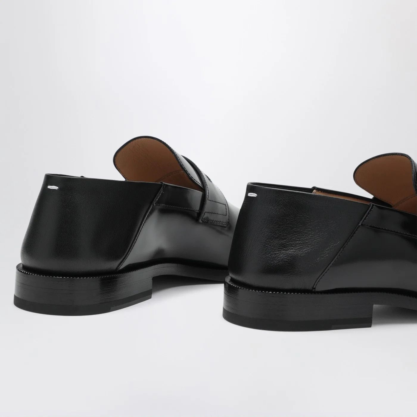 Maison Margiela o1d2blof0526 Leather Tabi Loafers Shoes in Black Size US 10 / EU 43 - 5 Thumbnail
