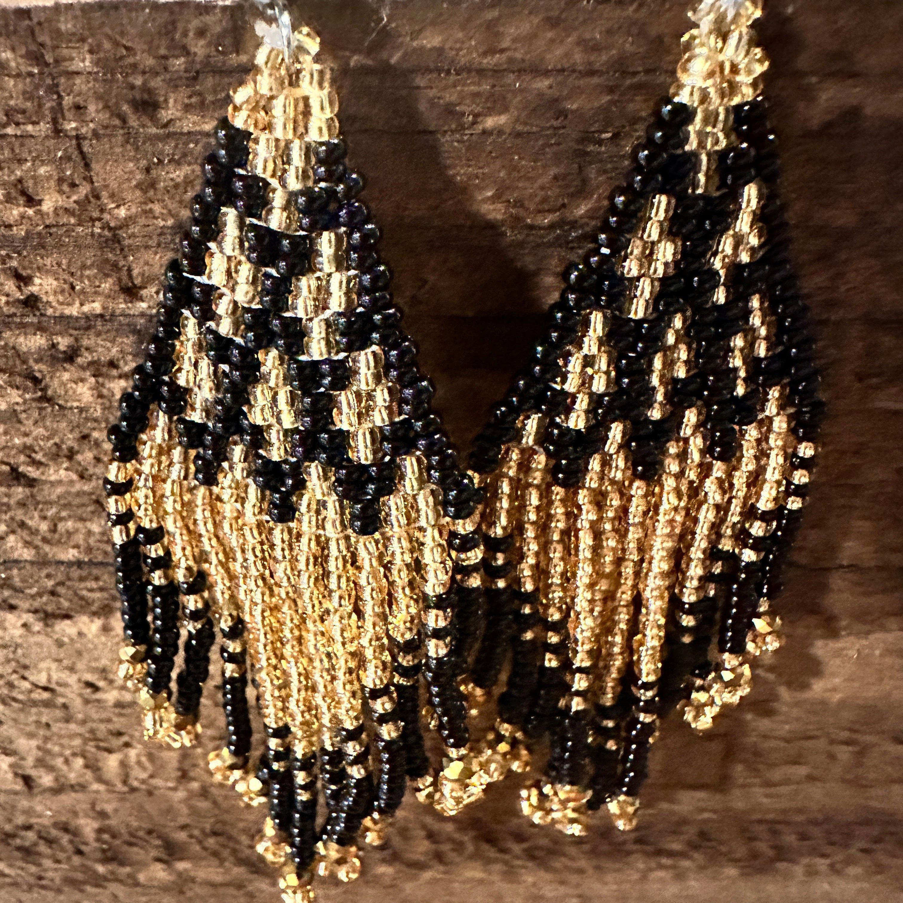 Other Chic Bohemian Navajo Seed Bead Dangle Earrings with Black an Size ONE SIZE - 5 Thumbnail