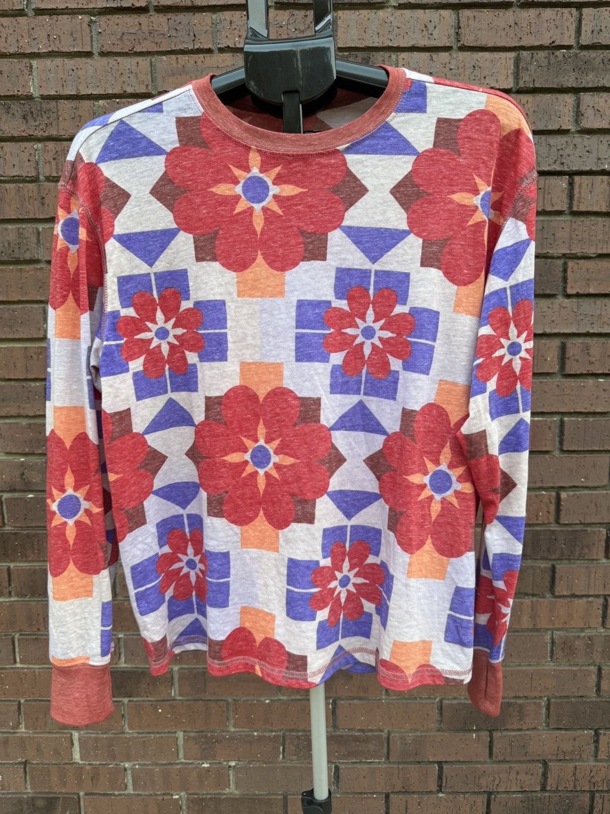 Free People Free People Movement Keep Rolling Printed Floral Shirt Top Size S / US 4 / IT 40 - 1 Thumbnail