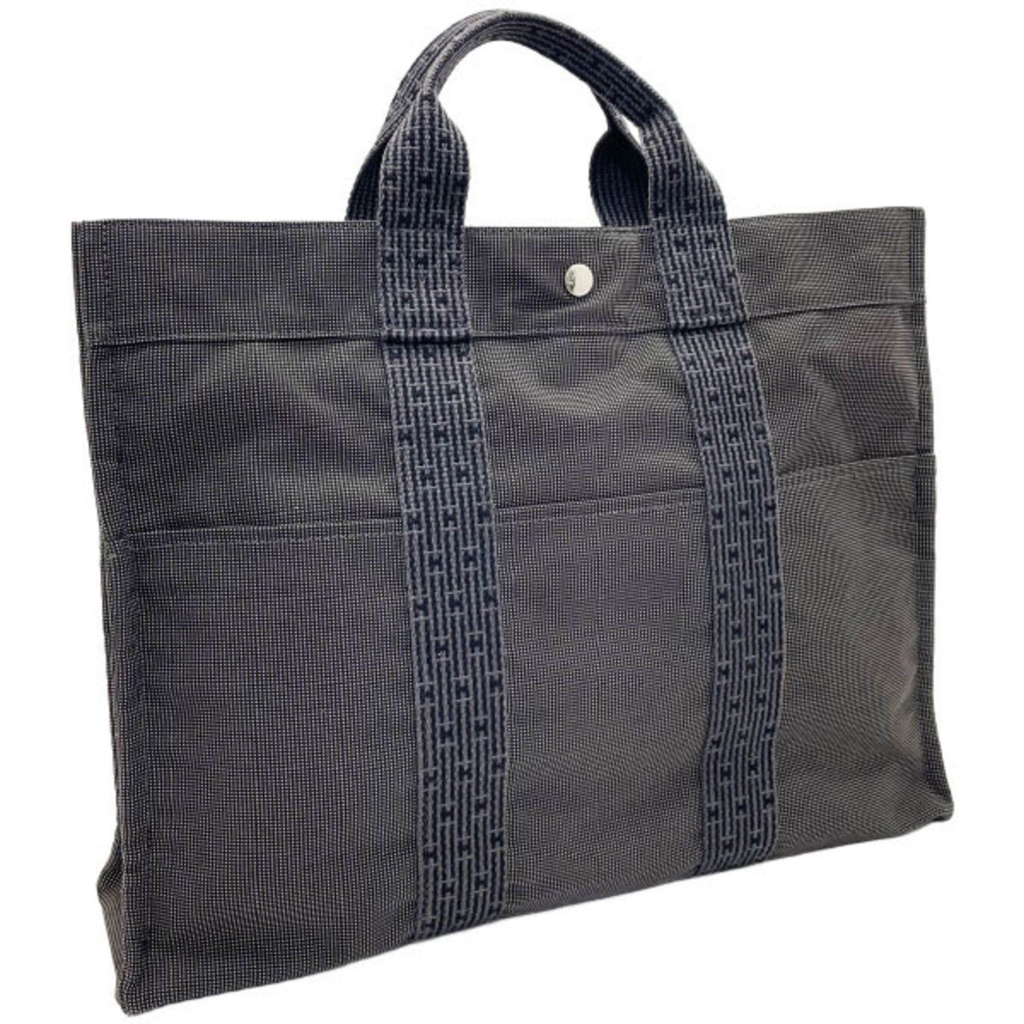 Hermes Hermes Tote Bag Air Line MM Nylon Canvas Grey HERMES Men's Women's Unisex AY-15205 Size ONE SIZE - 1 Thumbnail
