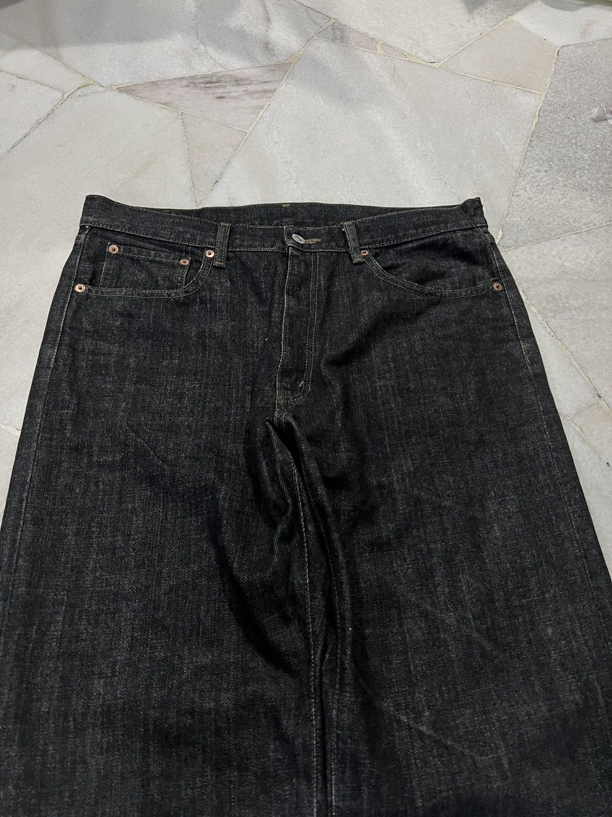 If Six Was Nine × Japanese Brand 💥BAGGY💥VINTAGE 90’S BOBSON CHESSKING SUPER BLACK JEANS Size US 33 - 5 Thumbnail