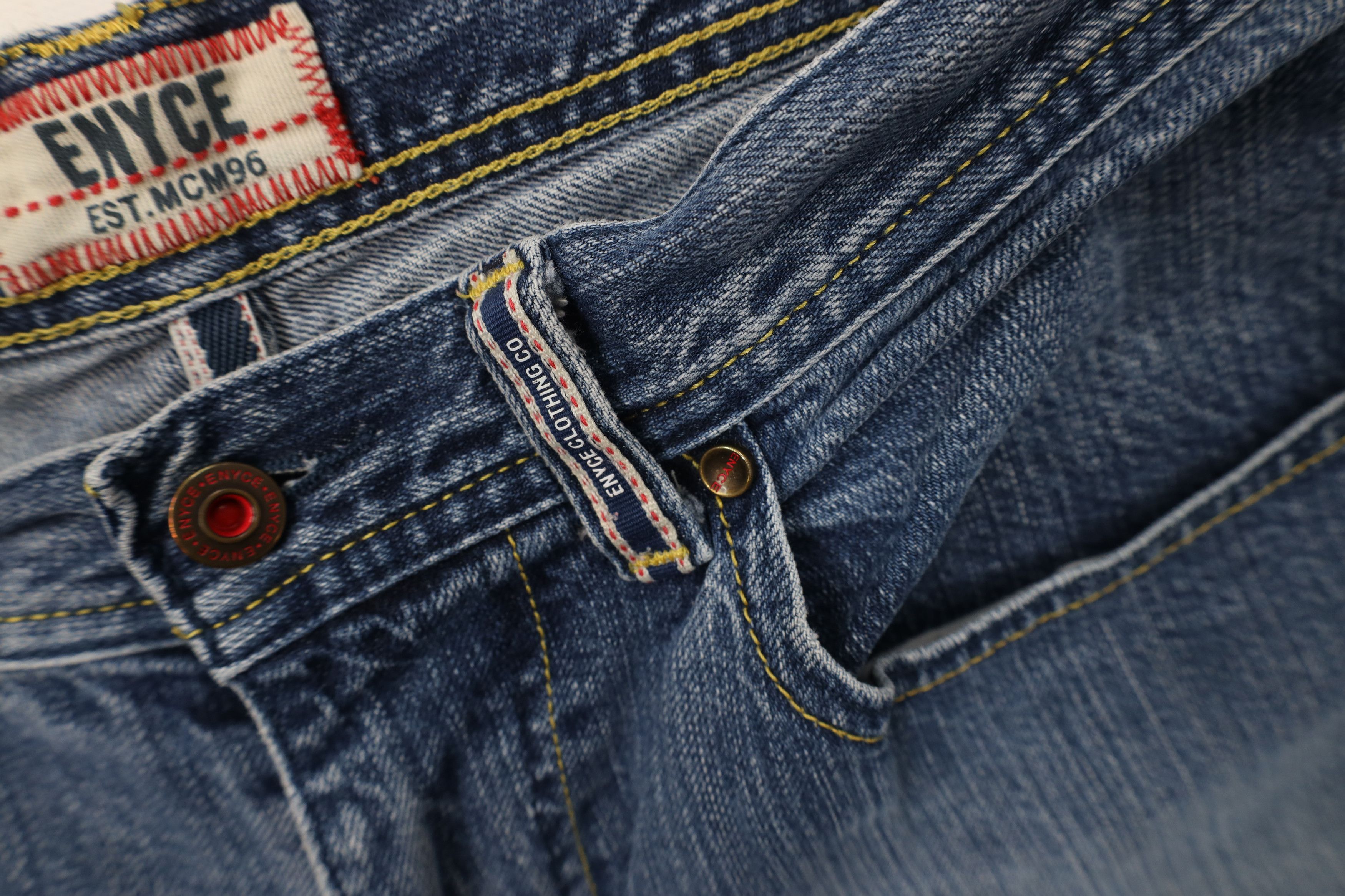 Enyce Vintage 90s Y2K Enyce Fit Wide Leg Denim Jeans Blue Cotton Size US 34 / EU 50 - 9 Thumbnail