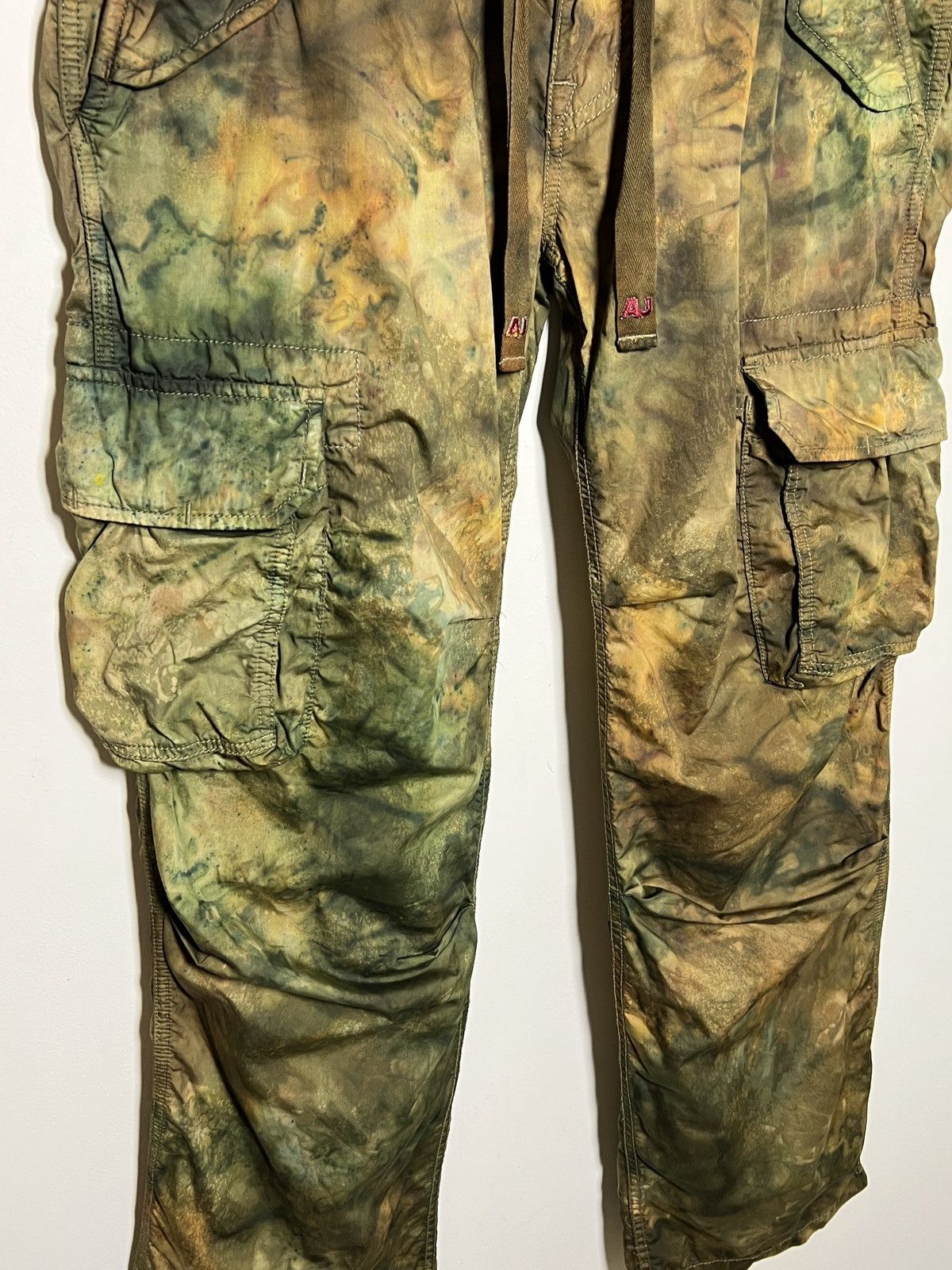 Giorgio Armani giorgio armani tie dye cargo camo multipocket army pants Size US 31 - 7 Thumbnail