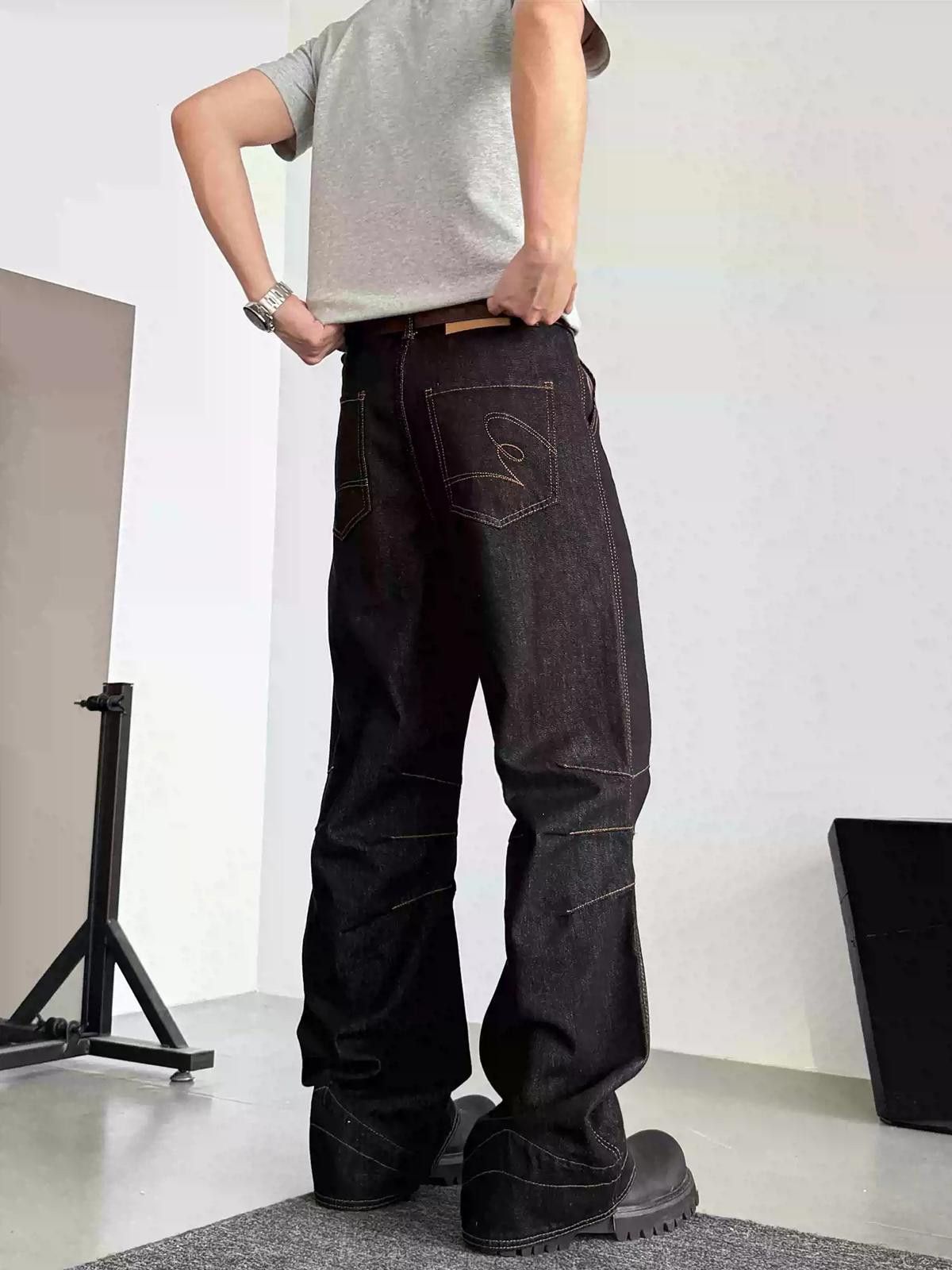 Other Black Loose Wide-Leg Jeans Size US 32 / EU 48 - 3 Thumbnail