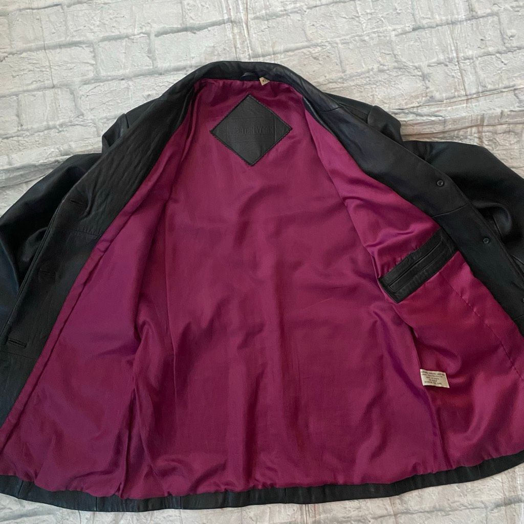 Preston & York Preston & York women M 3 button black leather jacket w/pink Size M / US 6-8 / IT 42-44 - 5 Thumbnail