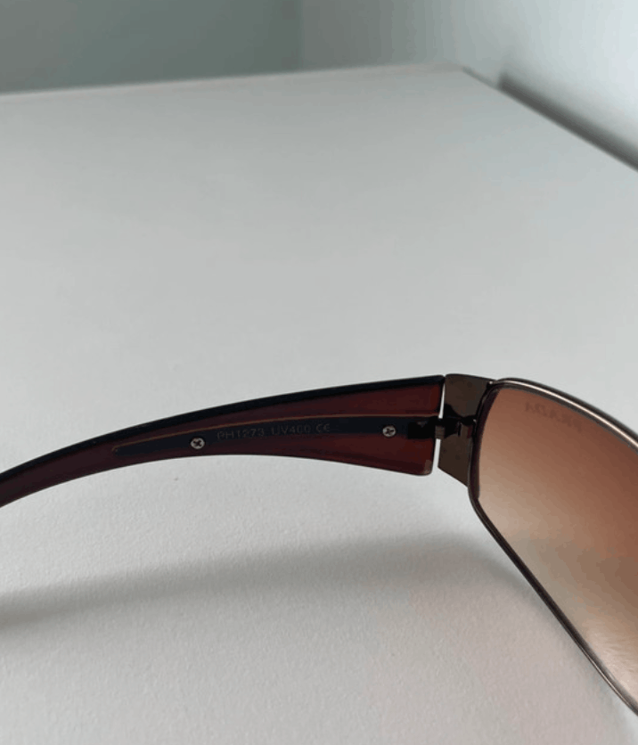Prada × Vintage PRADA Sunglasses Flame 2004 Star Sport Metal Shield Wrap Size ONE SIZE - 6 Thumbnail