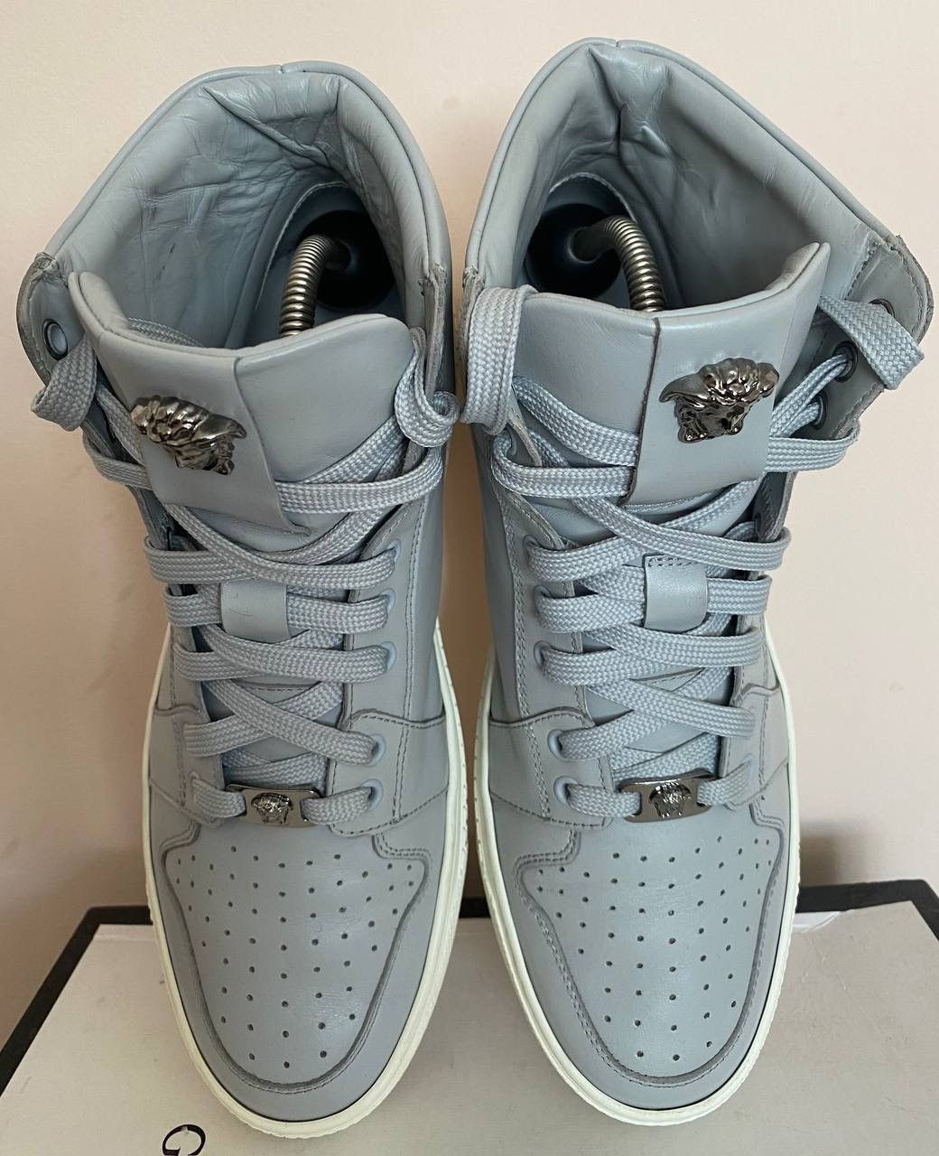 Versace Versace Men’s Gray Leather High Top Sneakers Size US 8 / EU 41 - 6 Thumbnail