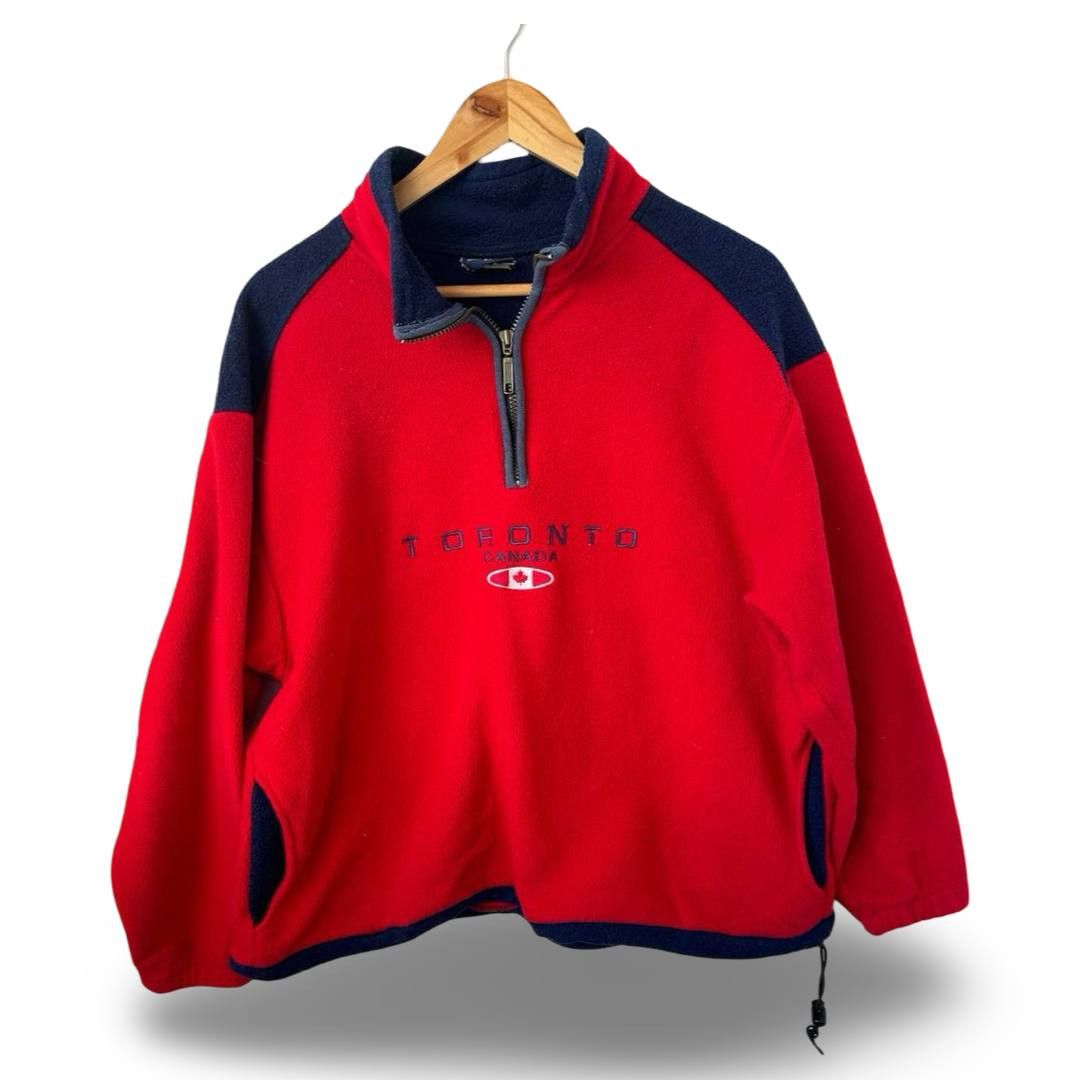Canada West Canada Toronto vtg quarter zip fleece #717 Size US L / EU 52-54 / 3 - 1 Thumbnail
