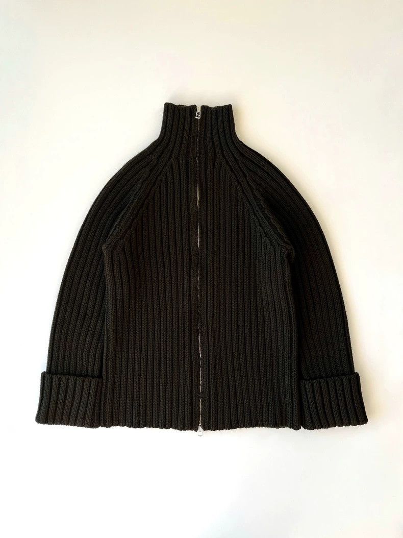 Yohji Yamamoto Yohji Yamamoto Wool turtleneck zip-knit jacket Size US L / EU 52-54 / 3 - 1 Thumbnail