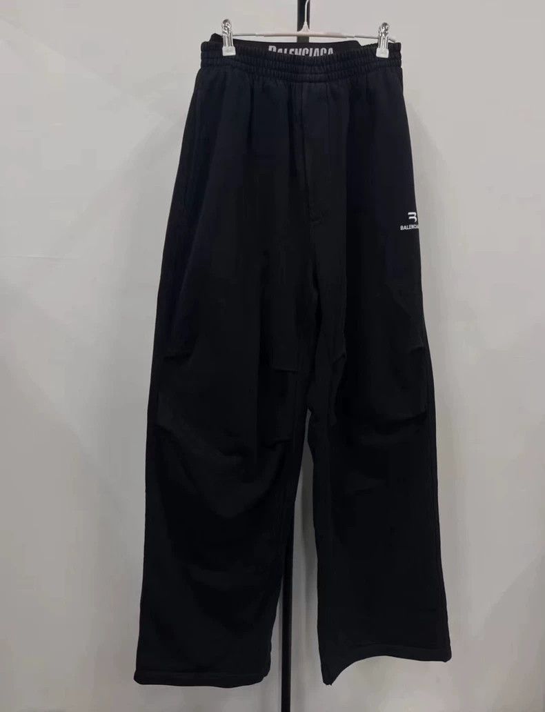 Balenciaga Balenciaga size XS Letter-print drawstring lace-up Jersey Size US 27 - 1 Thumbnail