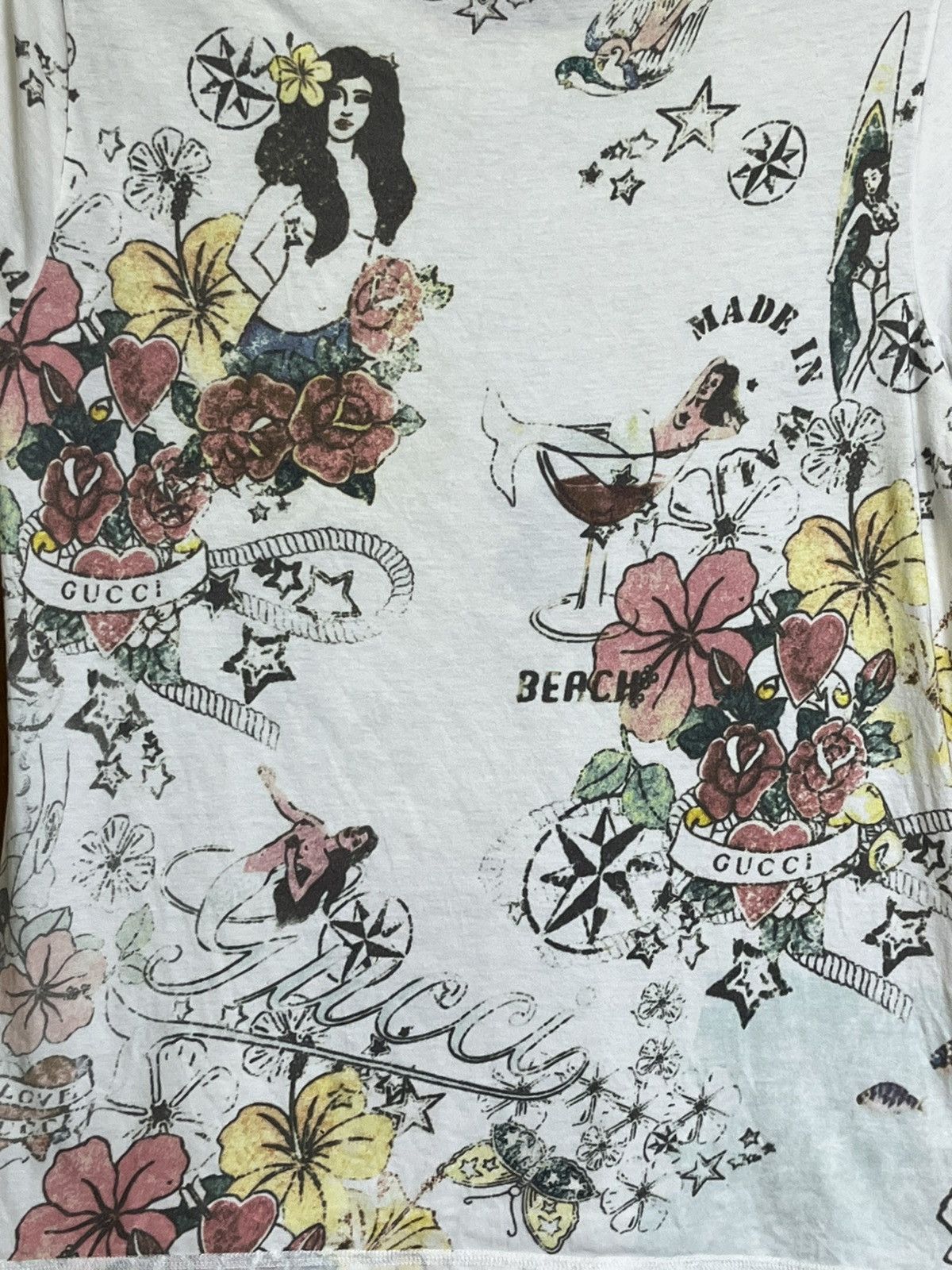 Gucci GUCCI MERMAID PRINT TEE SHIRT Size US M / EU 48-50 / 2 - 3 Thumbnail