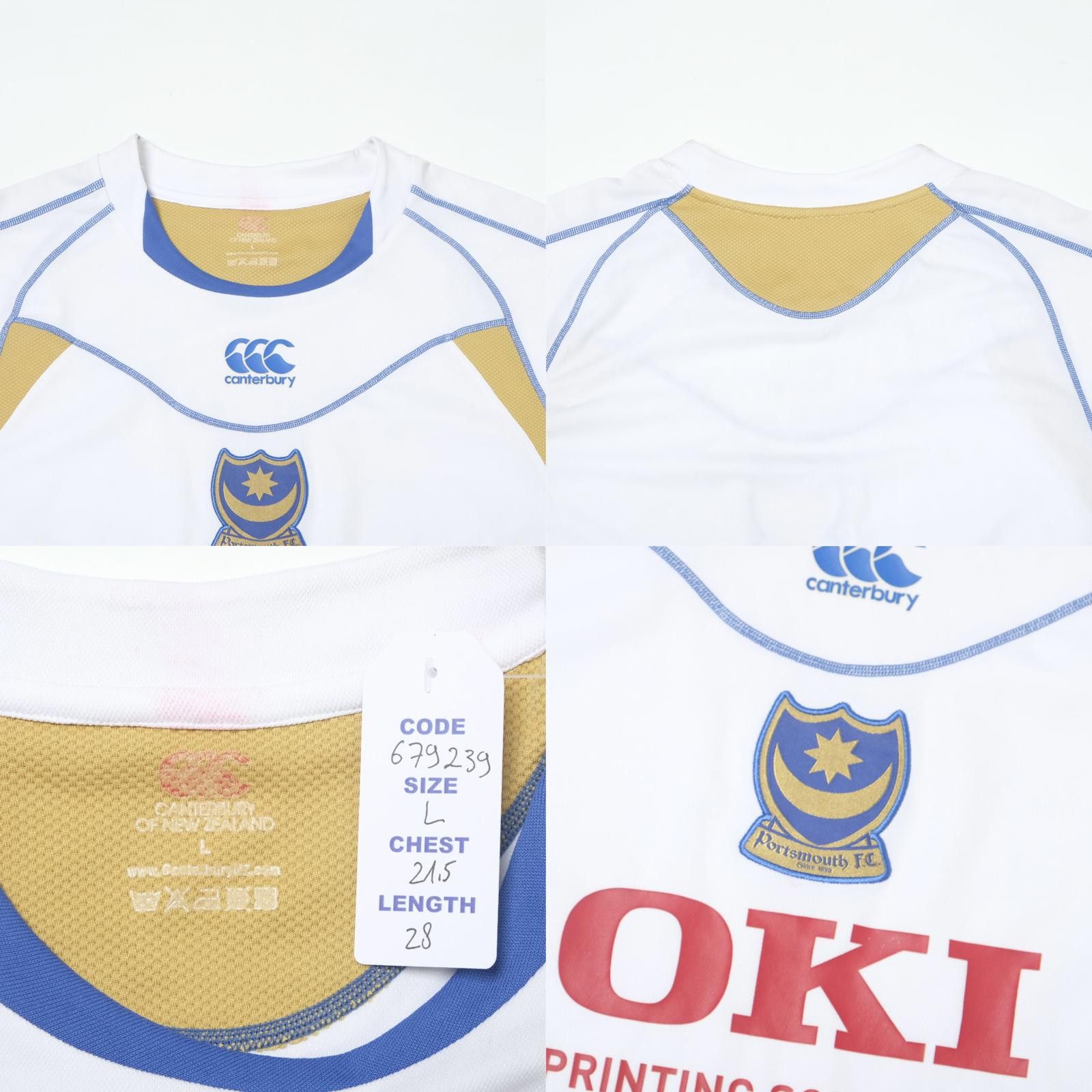 Canterbury of New Zealand 2007/08 Portsmouth Away Shirt Cantebury (L) Size US L / EU 52-54 / 3 - 4 Thumbnail