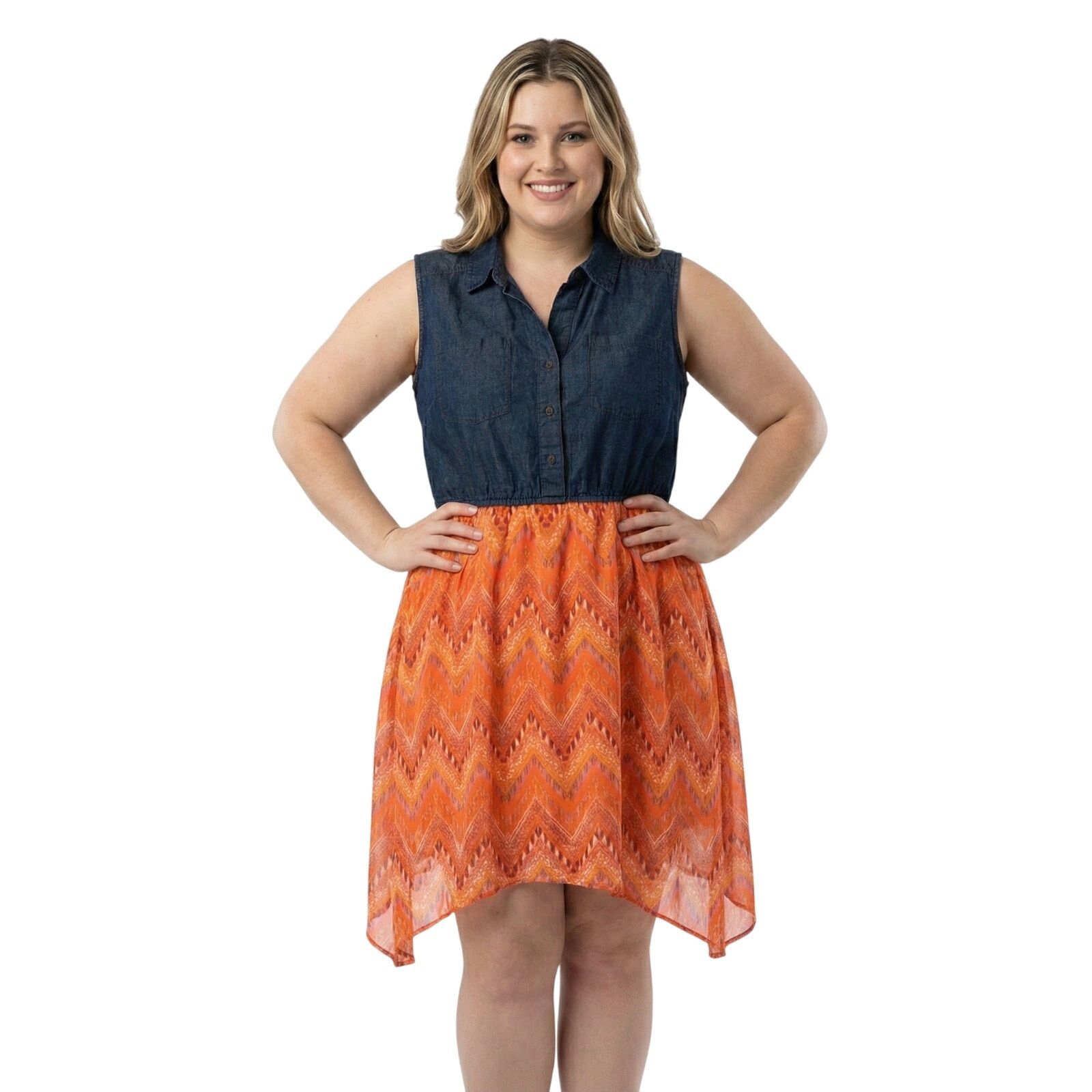 American Essentials Speed Control Of New York Sleeveless Denim Dress Size XL Size XL / US 12-14 / IT 48-50 - 1 Thumbnail