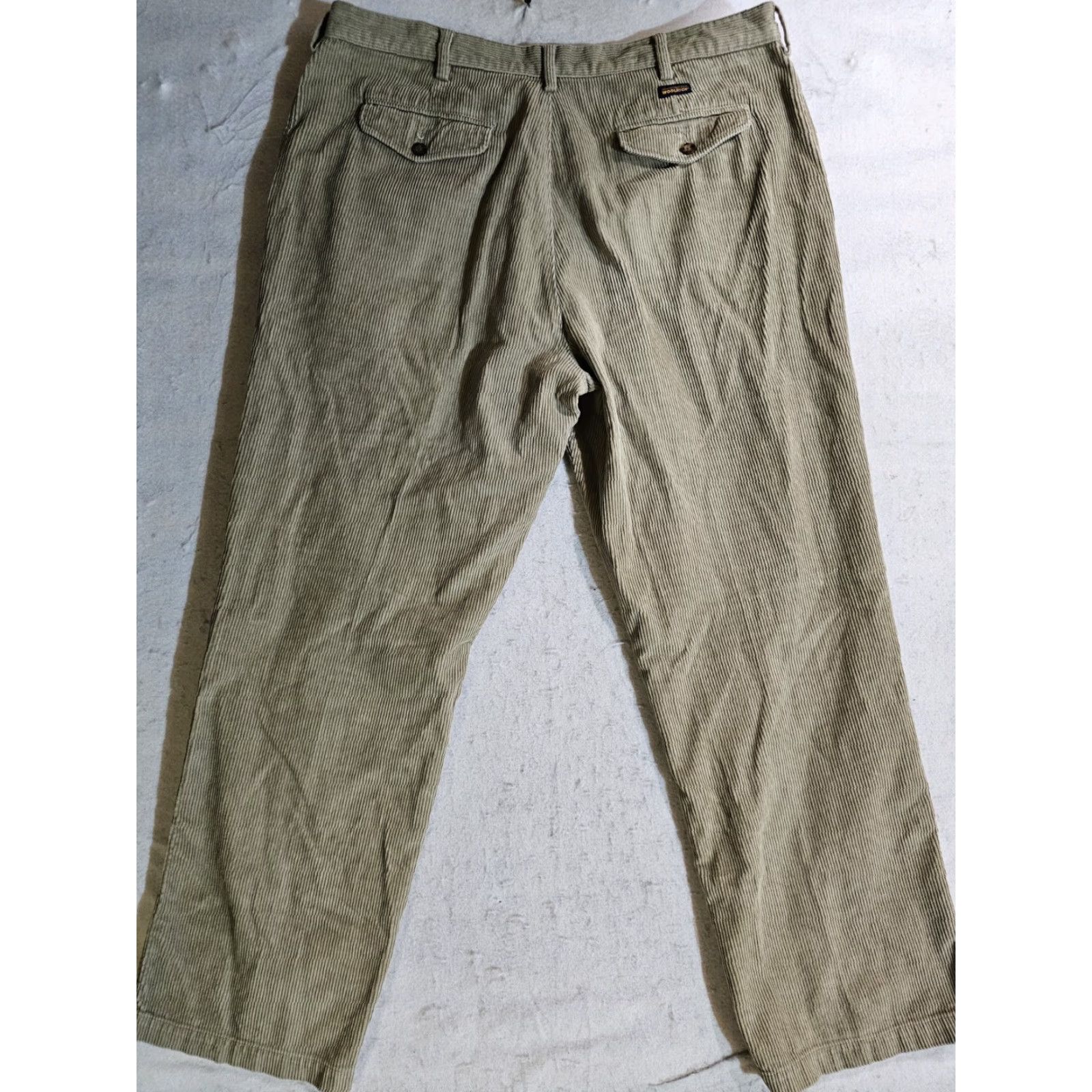 Vintage VINTAGE Woolrich Khaki Corduroy Pants 1980s Signature Style 1956 Straight Fit Mens Sz 40x32 Size US 40 / EU 56 - 6 Thumbnail