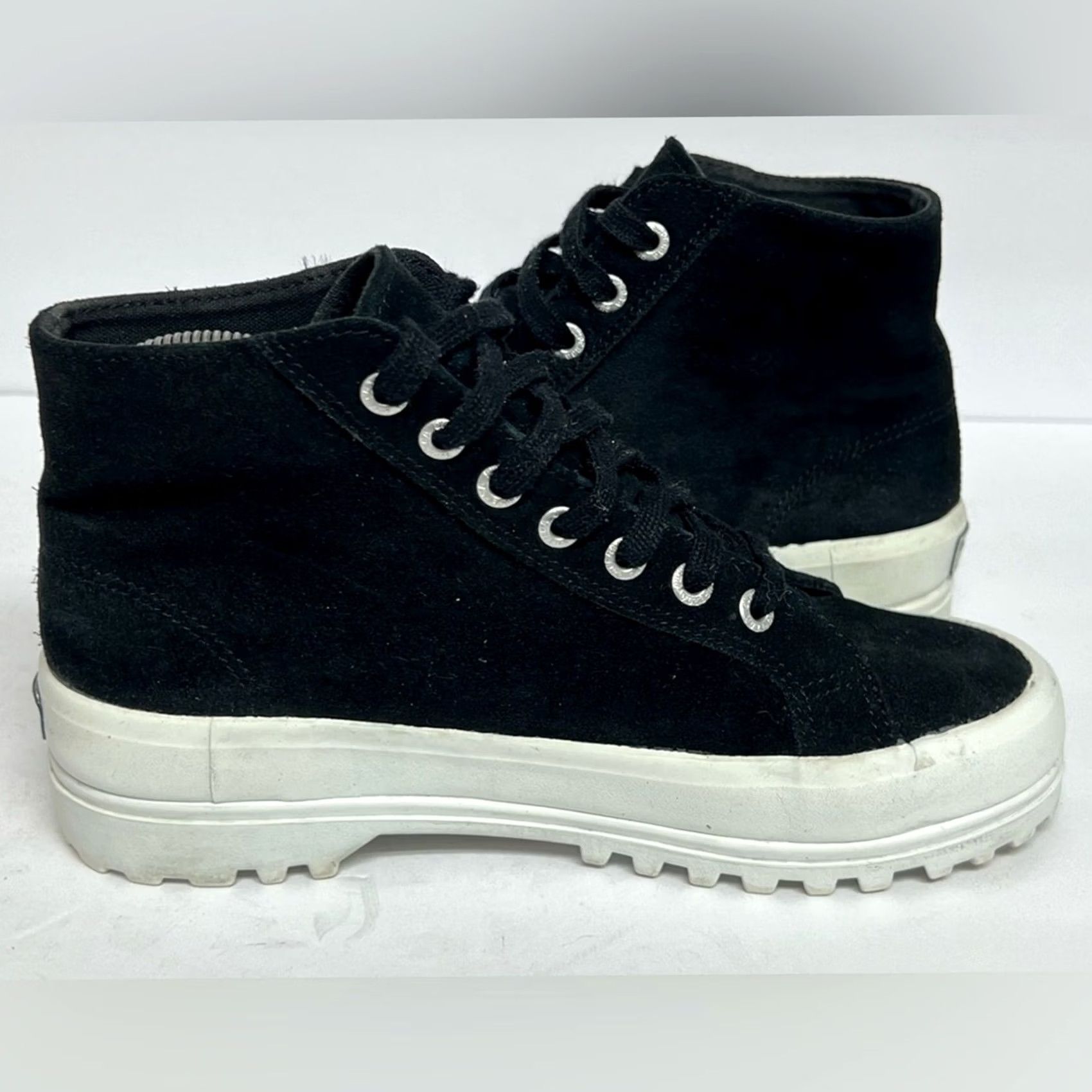 Superga Superga Black Platform Sneakers Lace Up Size 38 US 7.5 W Size M / US 6-8 / IT 42-44 - 4 Thumbnail