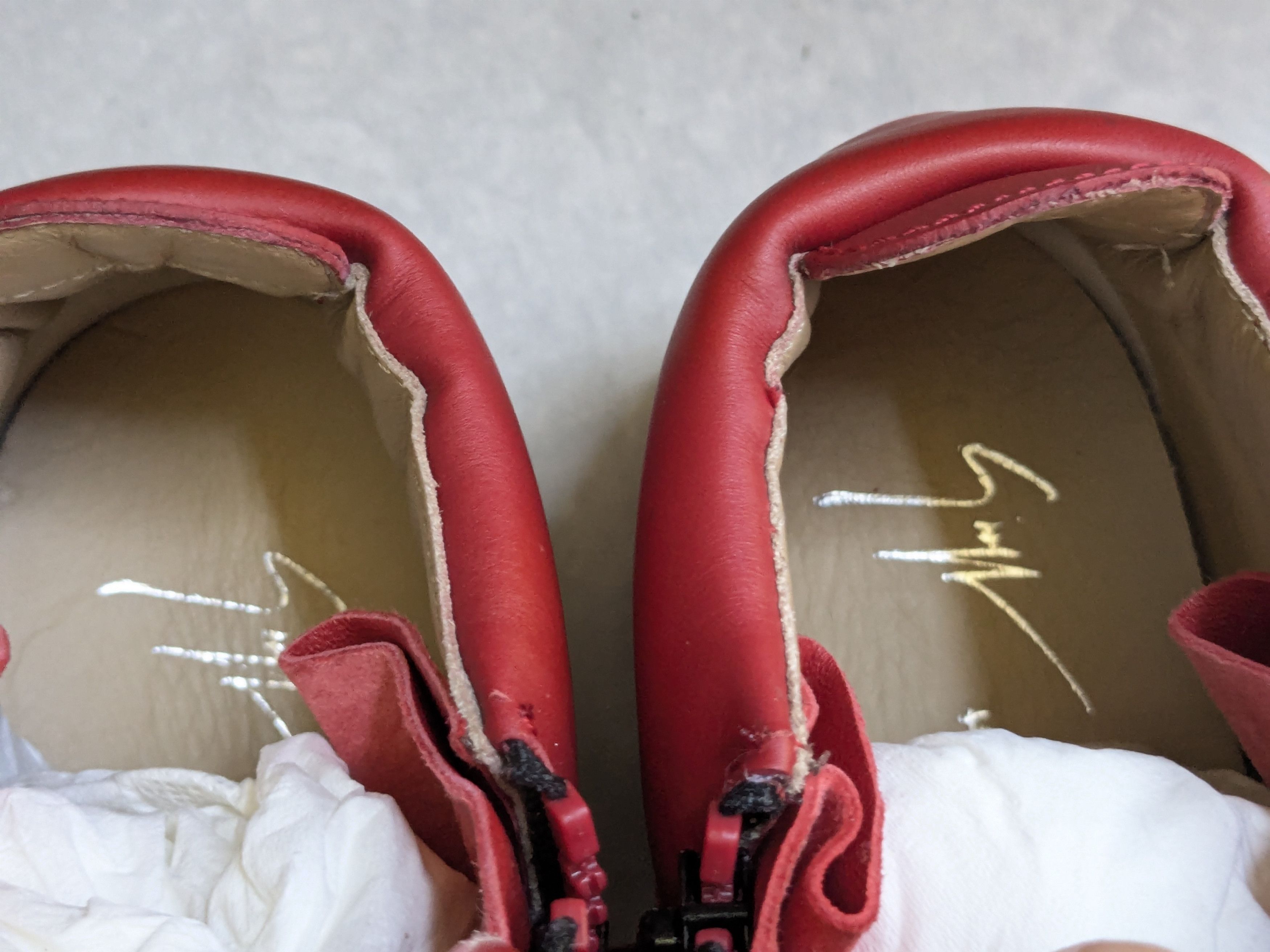 Giuseppe Zanotti Giuseppe Zanotti High Top Sneakers Red 10.5 43.5 Leather Size US 10.5 / EU 43-44 - 6 Thumbnail