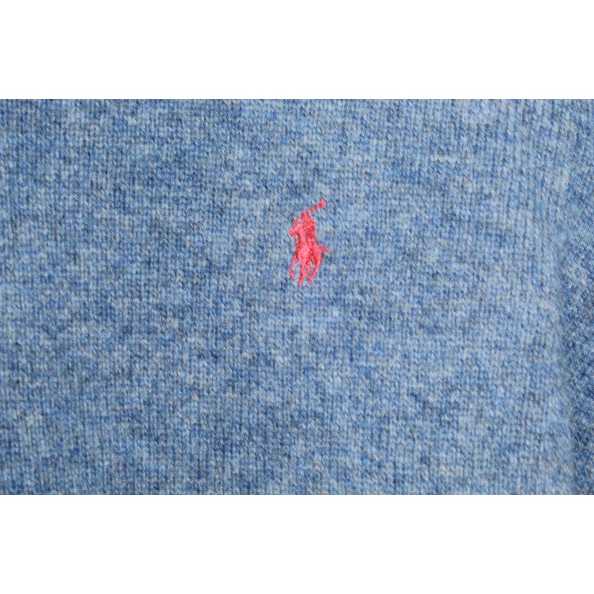 Polo Ralph Lauren Polo Ralph Lauren Lambswool V-Neck Sweater Blue XL Size US XL / EU 56 / 4 - 6 Thumbnail