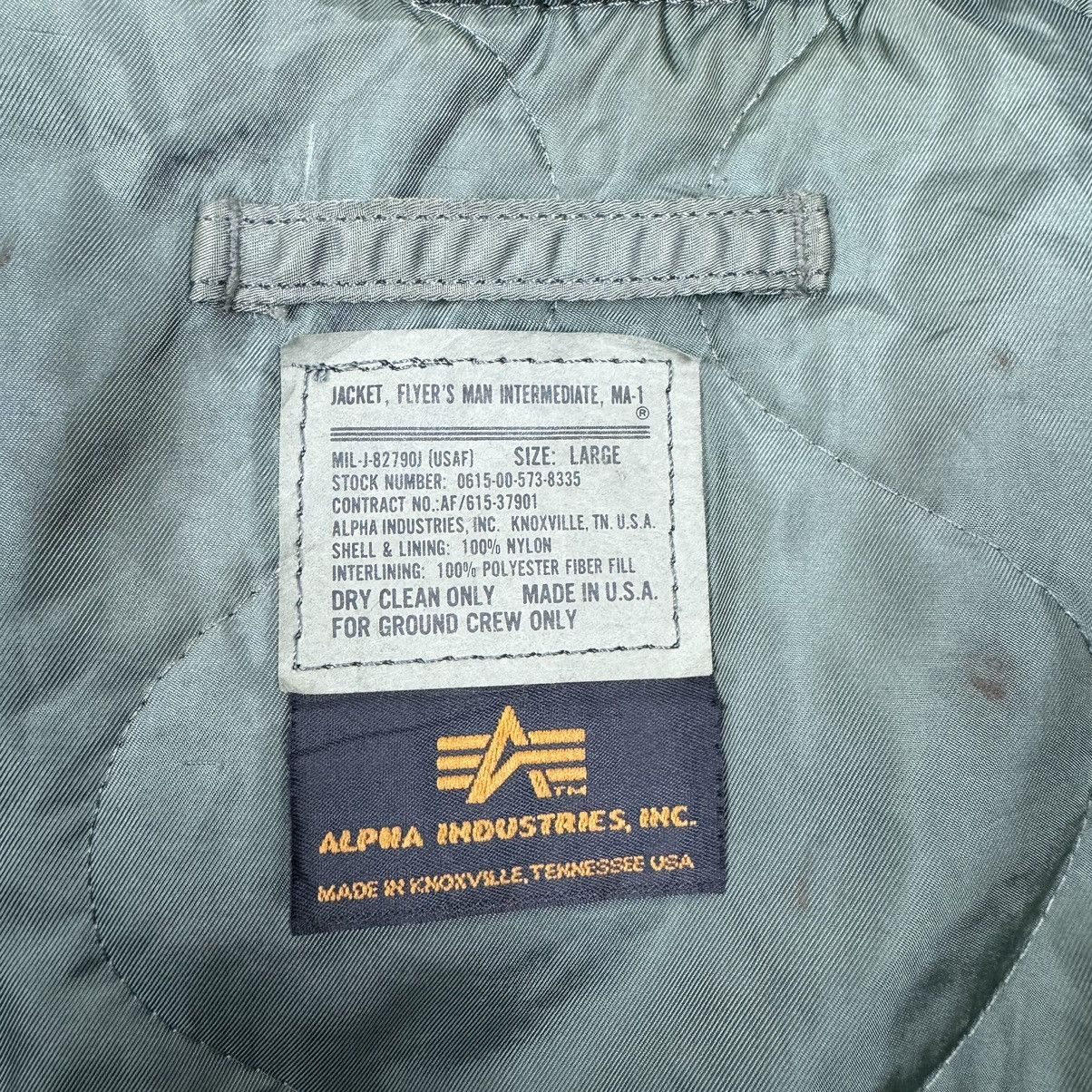Alpha Industries ☀️ALPHA INDUSTRIES MA-1 FLYER BOMBER RIOT JACKET Size US L / EU 52-54 / 3 - 12 Thumbnail