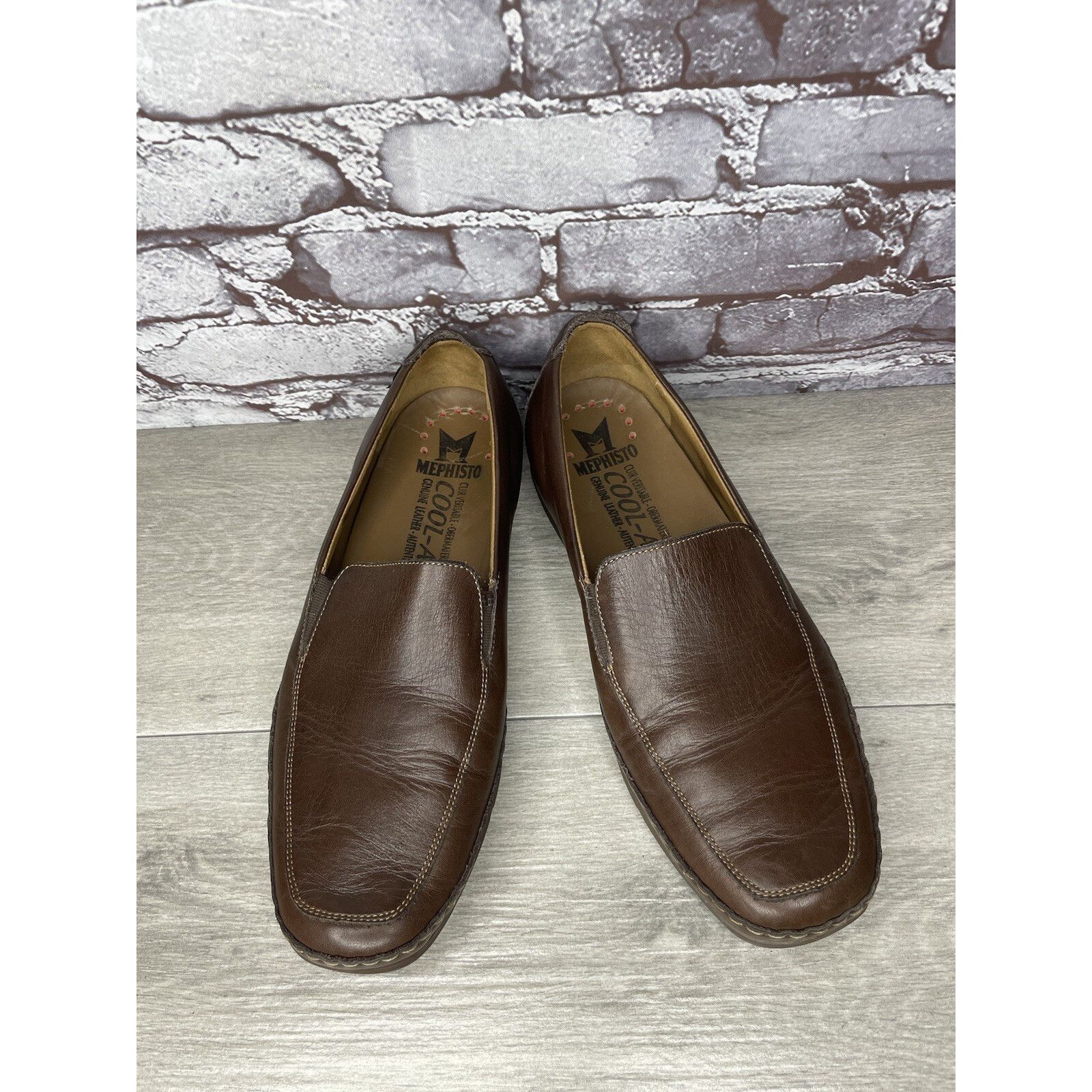 Mephisto Mephisto Loafers Men Sz 10.5 Brown Leather Slip On Moc Cool Size US 10.5 / EU 43-44 - 5 Thumbnail