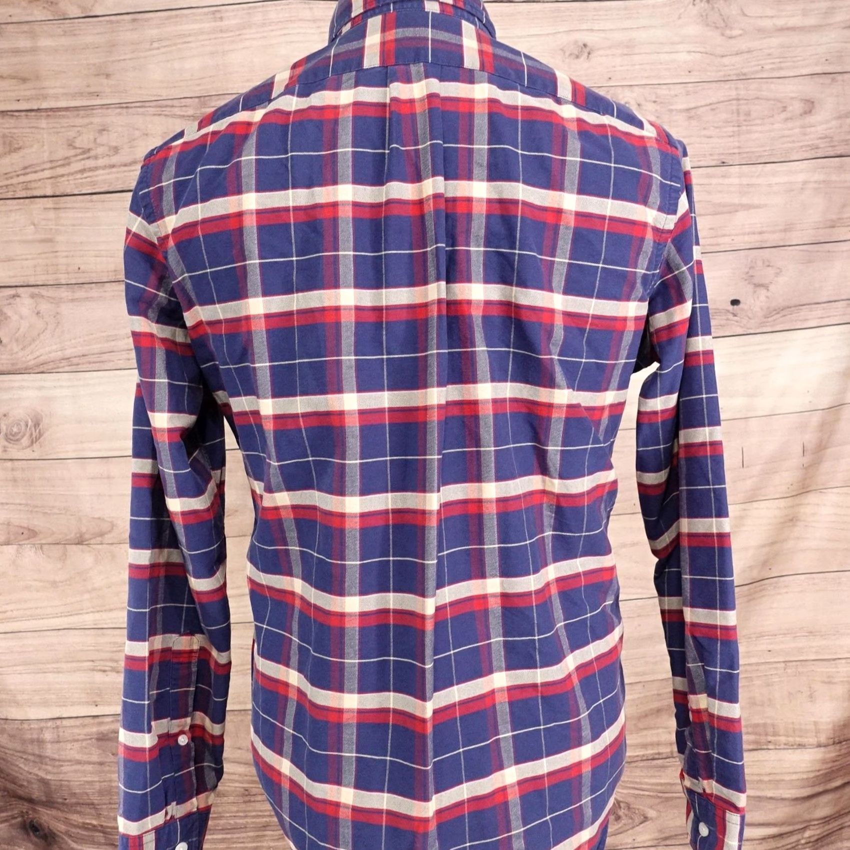 J.Crew J.CREW Shirt Mens M Blue Plaid Long Sleeve Button-Up Slim Oxford 100% Cotton Size US M / EU 48-50 / 2 - 4 Thumbnail