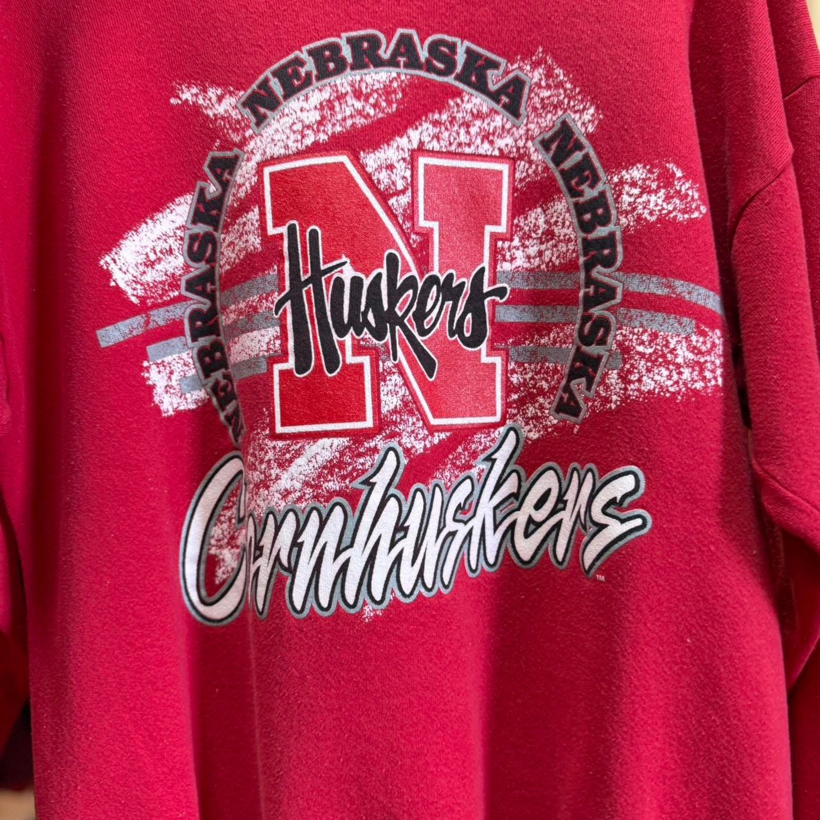 Vintage Vintage 90s Nebraska Cornhuskers Football Crewneck Size US L / EU 52-54 / 3 - 3 Thumbnail