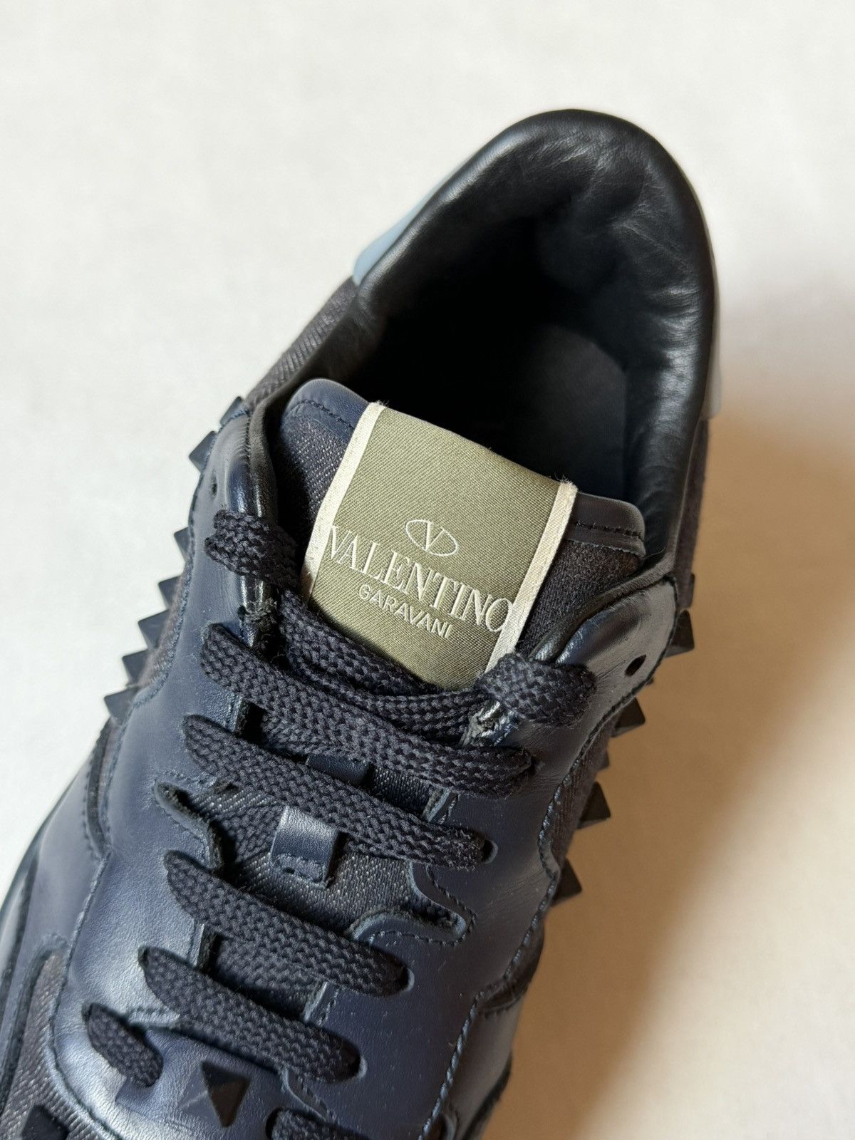 Valentino Valentino Rockstud Basket Low Leather/Denim Sneakers Shoes Size US 7.5 / EU 40-41 - 9 Thumbnail