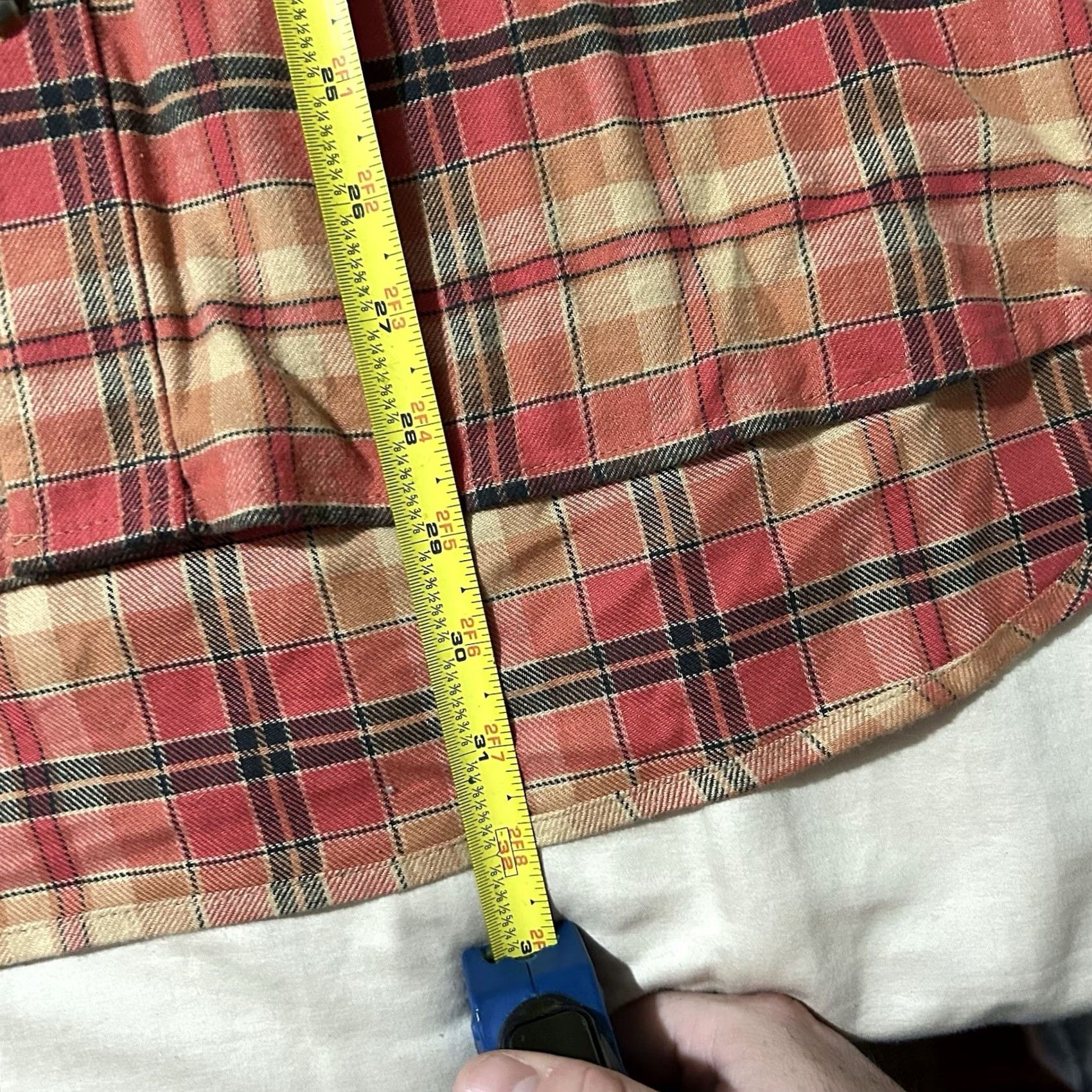 Vintage Duck Camp Plaid Flannel Shirt Mens M Orange Button-Up Shirt Size US M / EU 48-50 / 2 - 6 Thumbnail