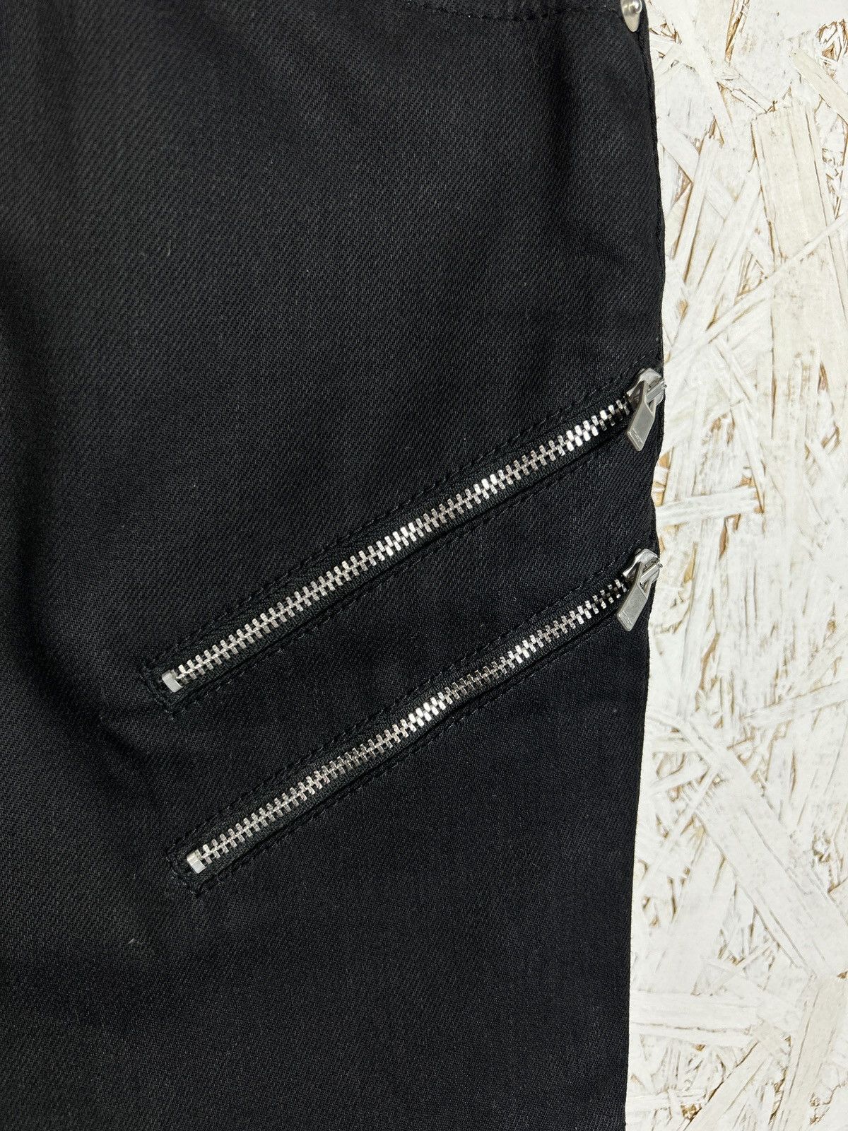 Saint Laurent Paris NWT Saint Laurent YSL Denim Zipper AW15 Skirt Hedi Black 27 Size 27" / US 4 / IT 40 - 4 Thumbnail