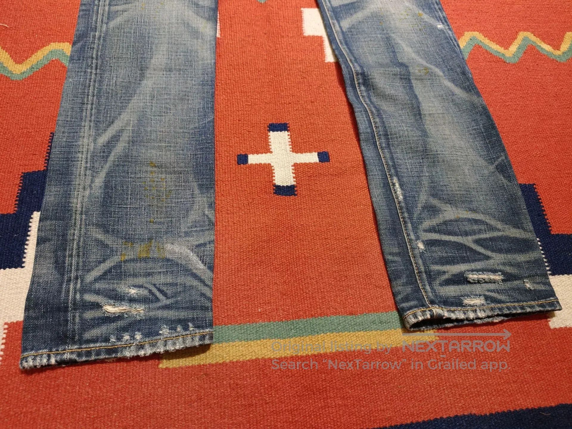 RRL Ralph Lauren RRL Distressed Red Selvedge Denim Jeans. Size US 29 - 3 Thumbnail