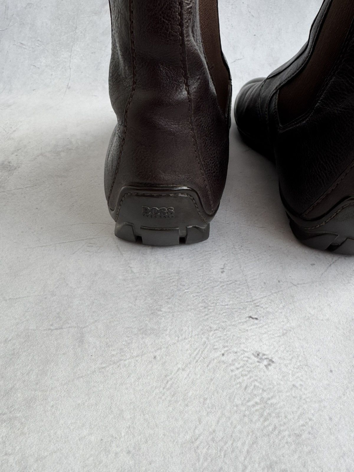 Hugo Boss Hugo Boss Brown Leather Chelsea Boots Size US 8 / EU 41 - 4 Thumbnail