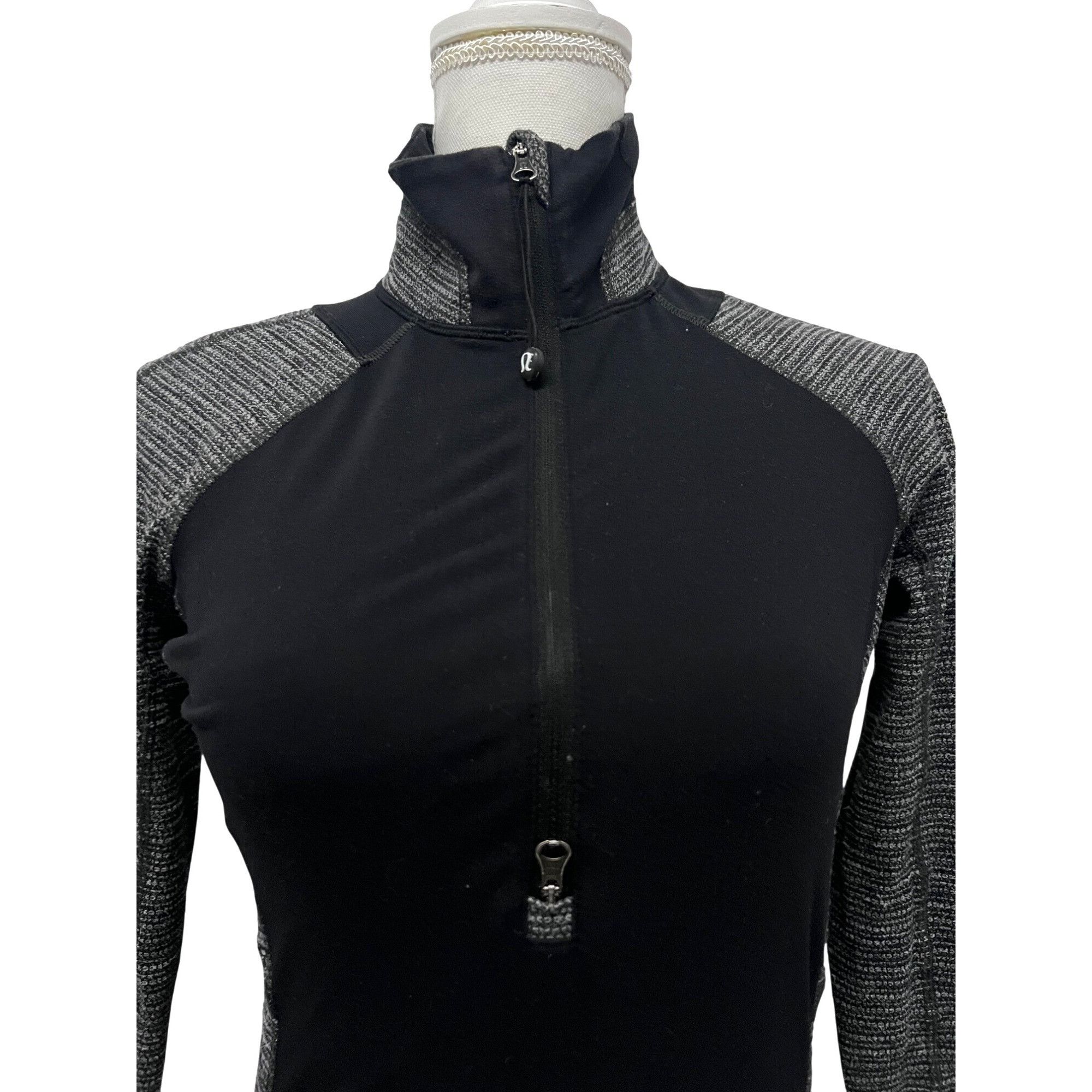 Lululemon Lululemon Womens Quarter Zip Pullover Shirt Colorblock Black Size S / US 4 / IT 40 - 6 Thumbnail