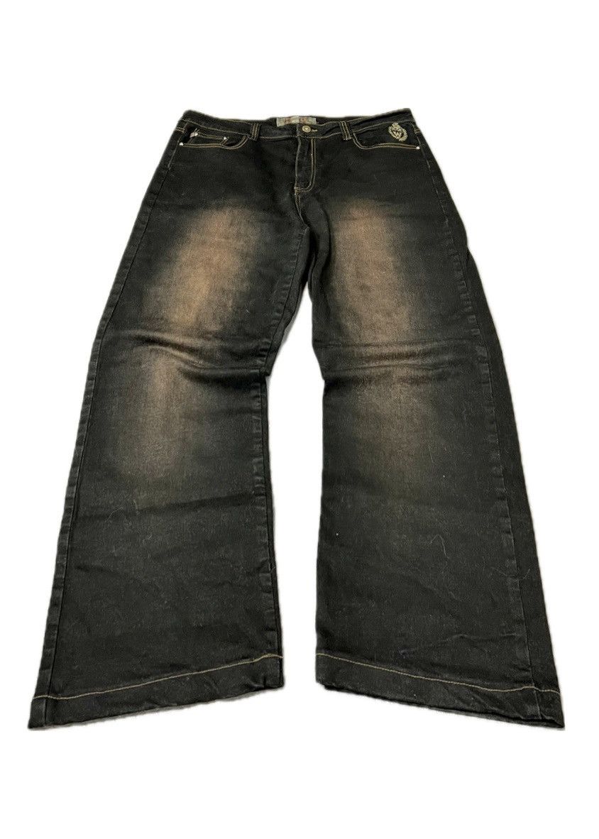 If Six Was Nine × JNCO × Japanese Brand Vintage baggy wide-leg mudwash jeans Size US 35 - 1 Thumbnail