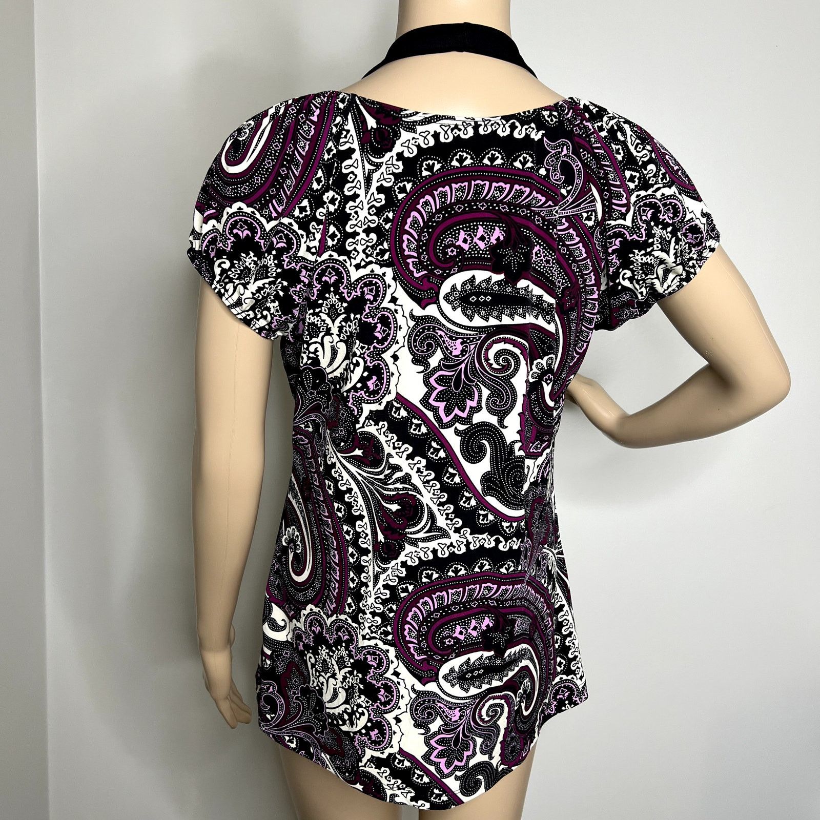 Other Fashion Bug Purple Layered Patterned Top Size M / US 6-8 / IT 42-44 - 3 Thumbnail