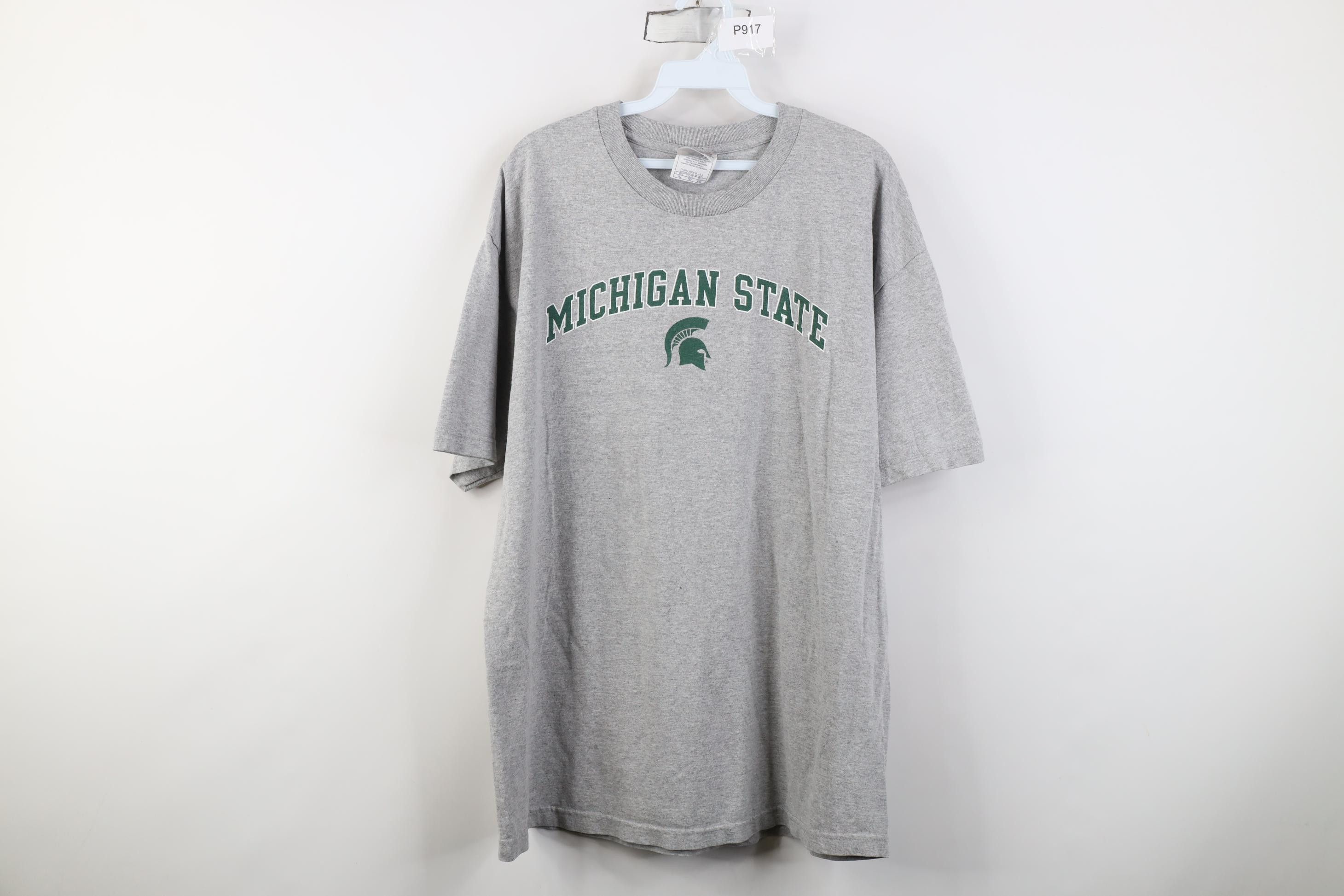 Vintage Vintage 90s Y2K Michigan State University T-Shirt Gray Size US XL / EU 56 / 4 - 1 Thumbnail