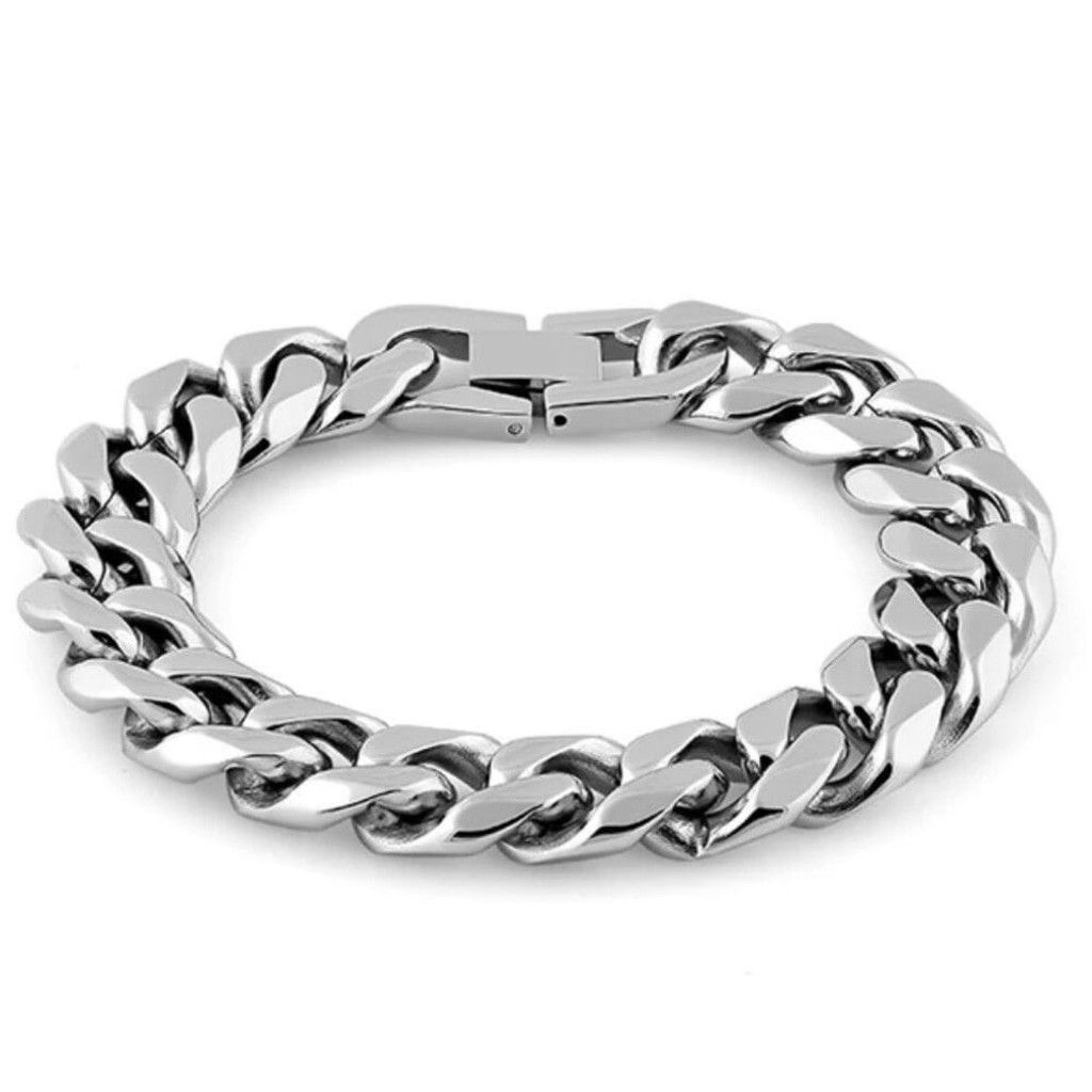 Other New Stainless Steel Flat Curb Link Bracelet Size ONE SIZE - 1 Thumbnail