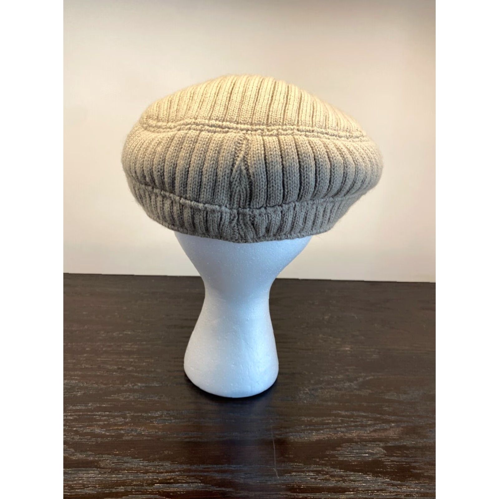 Vintage Analog Mens Beige Knit Newsboy Cap One Size Acrylic Fiddler Fisherman Classic Size ONE SIZE - 4 Thumbnail
