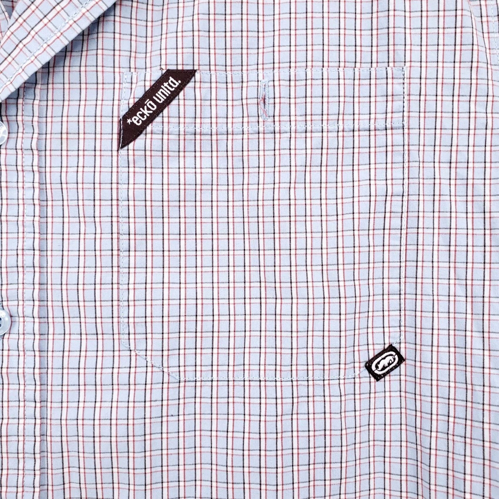 Ecko Unltd. VINTAGE Ecko Unltd Button-Up Shirt Men M Medium Blue Plaid Casual Short Sleeve Modern/Travel Womens? Size US M / EU 48-50 / 2 - 4 Thumbnail