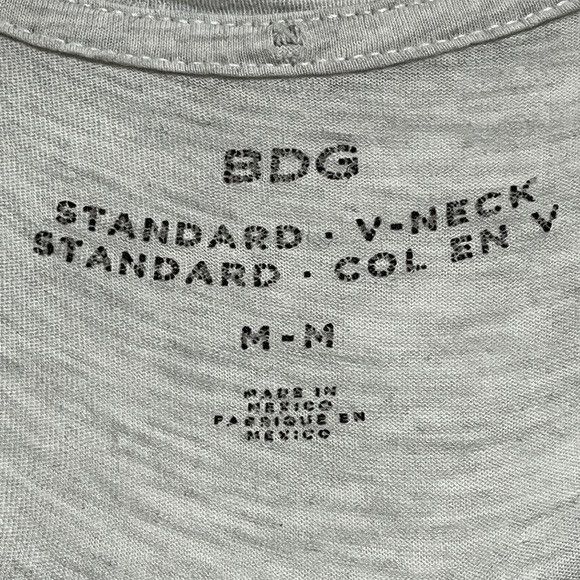 Bdg BDG Heather Gray V-Neck Standard Fit T-Shirt - Size M Size US M / EU 48-50 / 2 - 3 Thumbnail